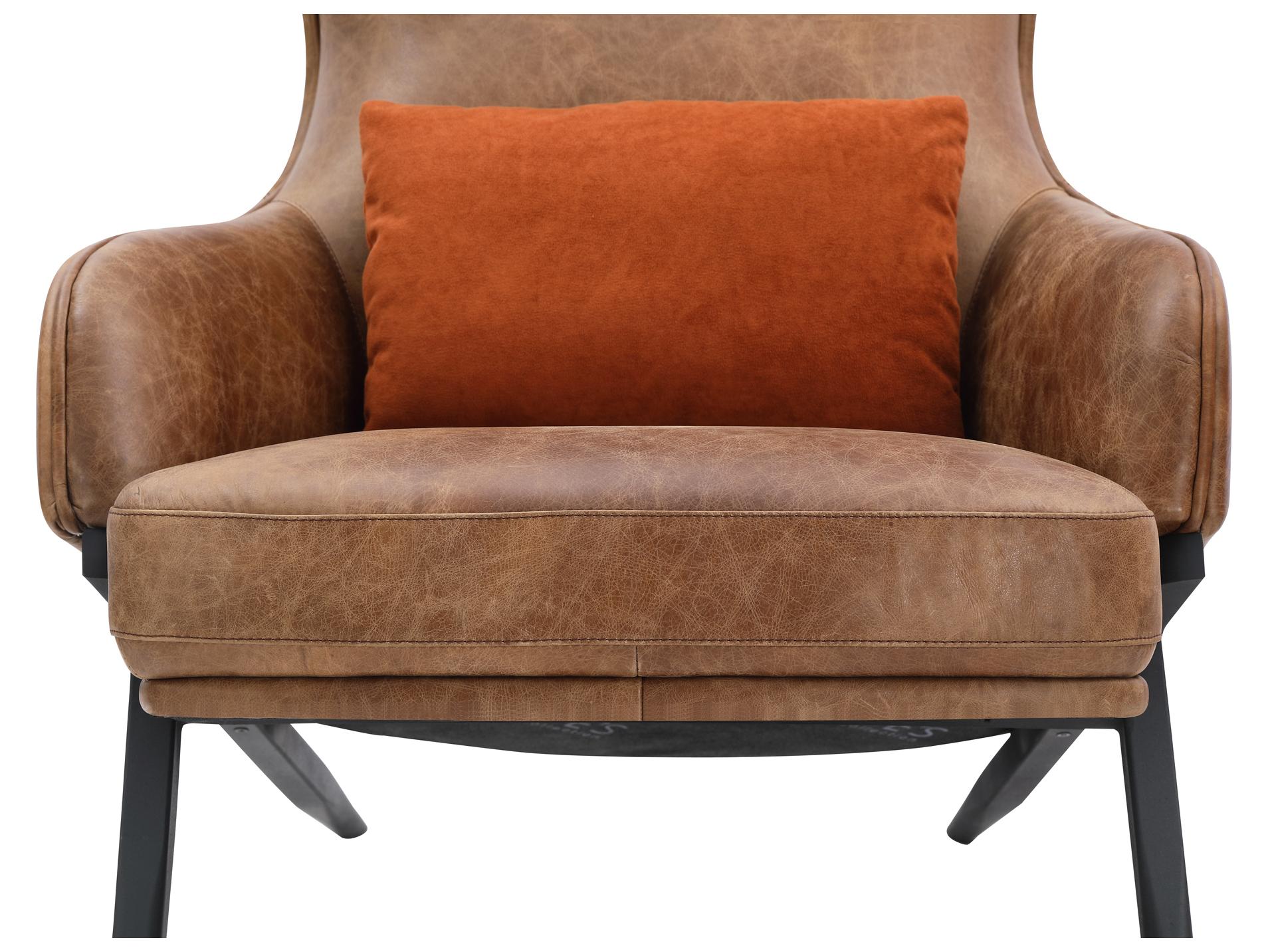 Moe's Home Brown Leather Accent Chair