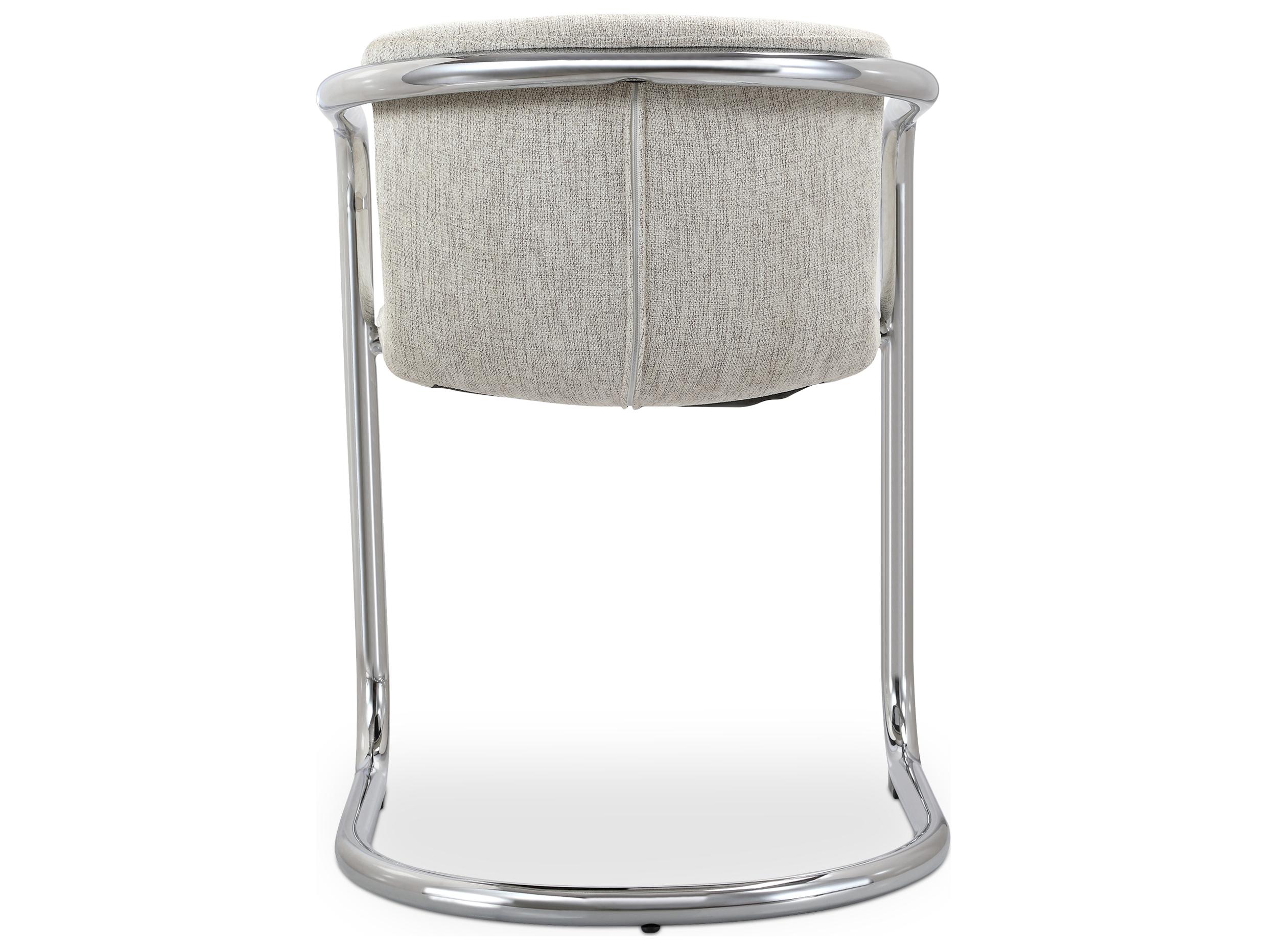 Moe's Home Freeman Beige Upholstered Arm Dining Chair - Set of Two