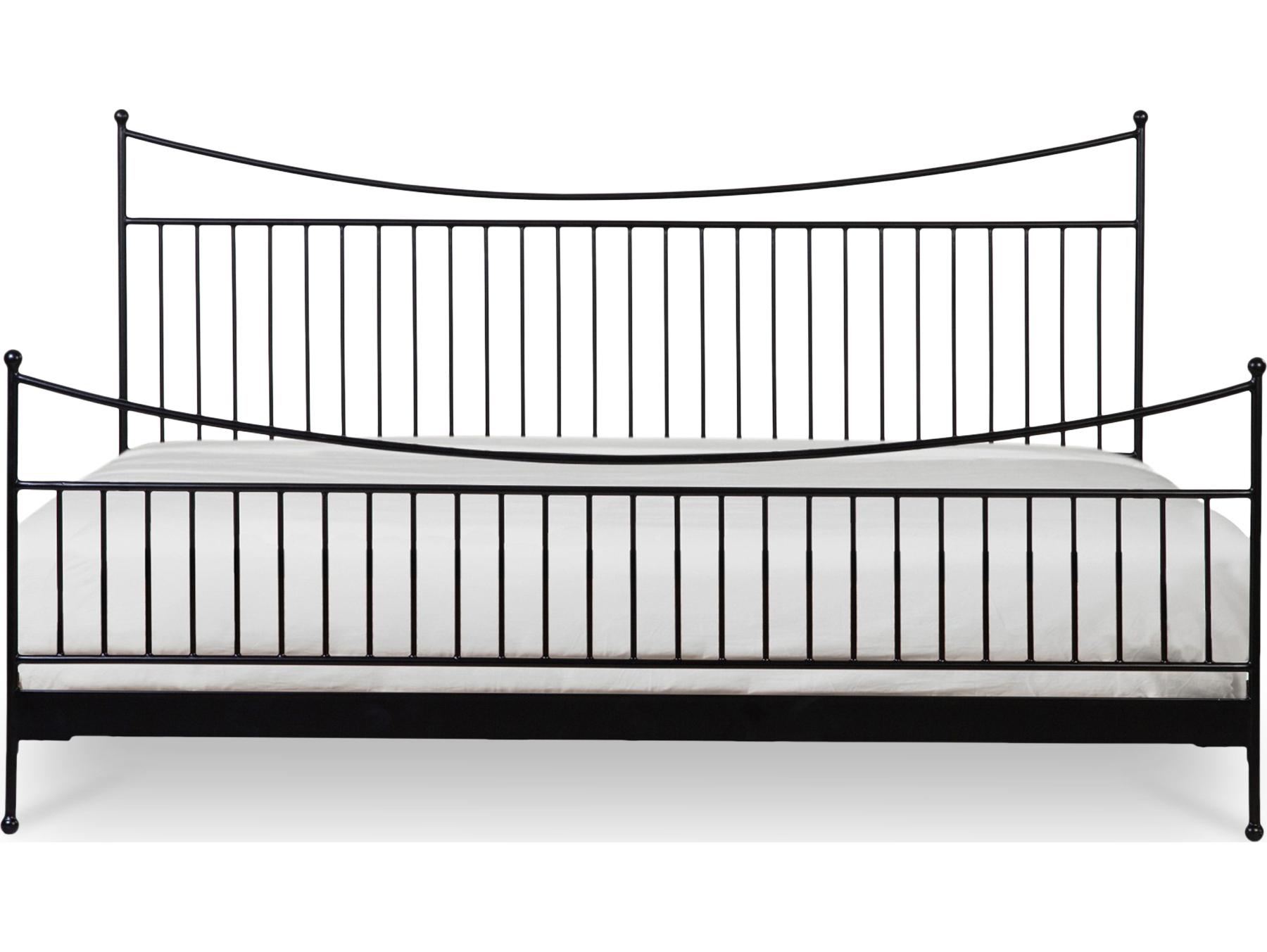 Moe's Home Monet Black Acacia Wood King Panel Bed