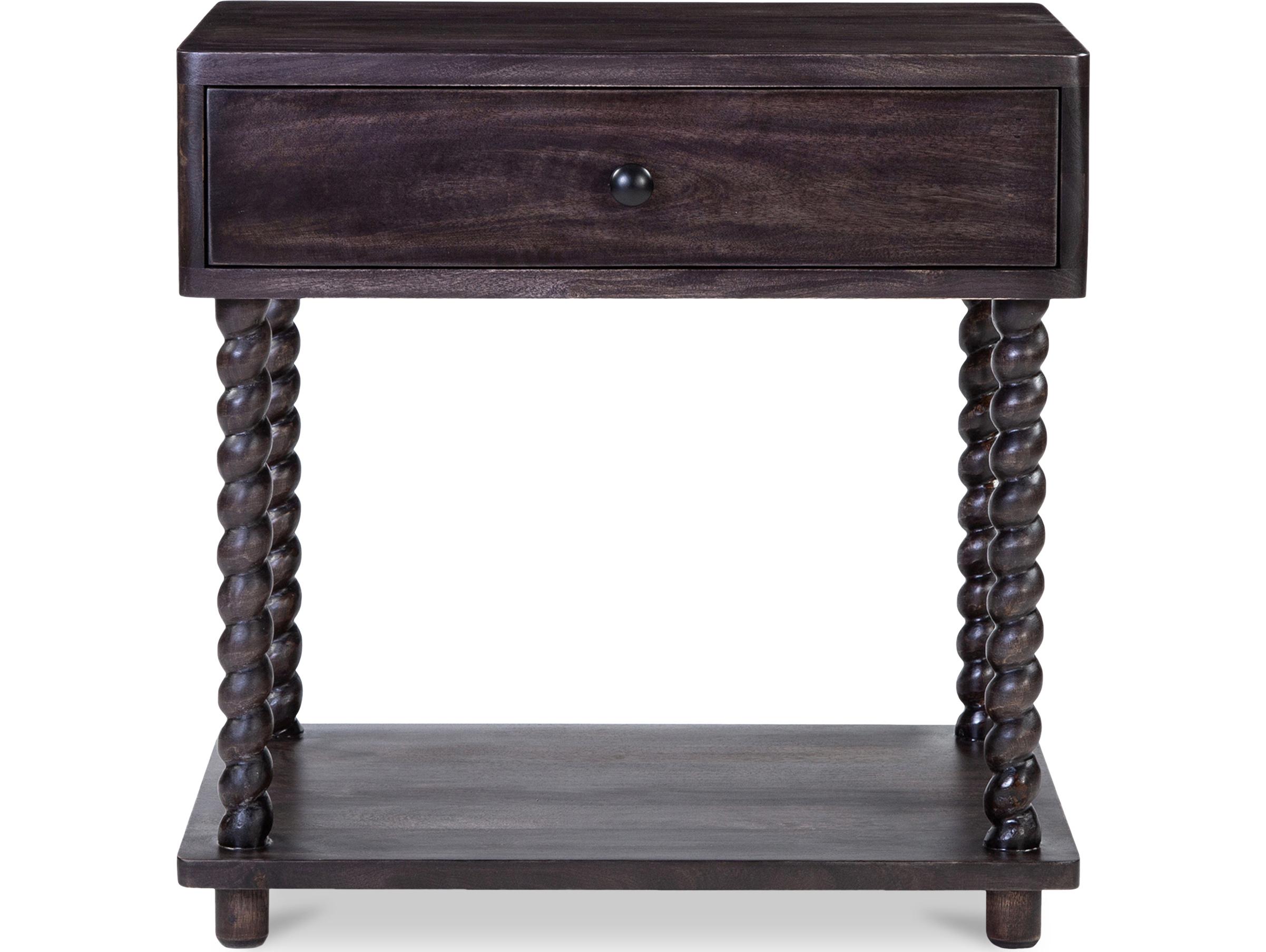 Moe's Home Tabitha 1-Drawer Brown Mango Wood Nightstand