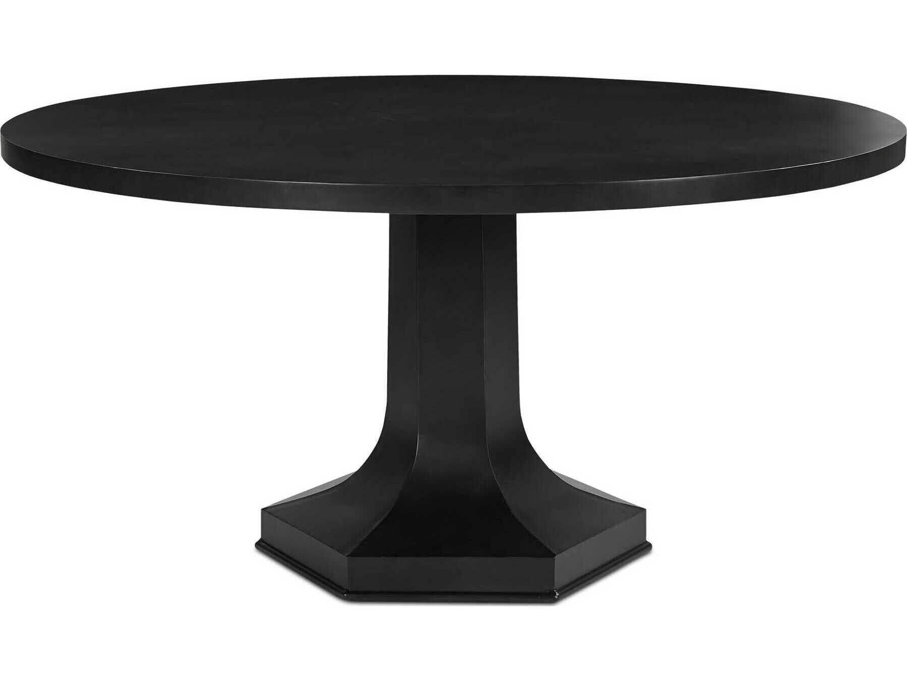 Moe's Home Ethan Round Metal Black Dining Table