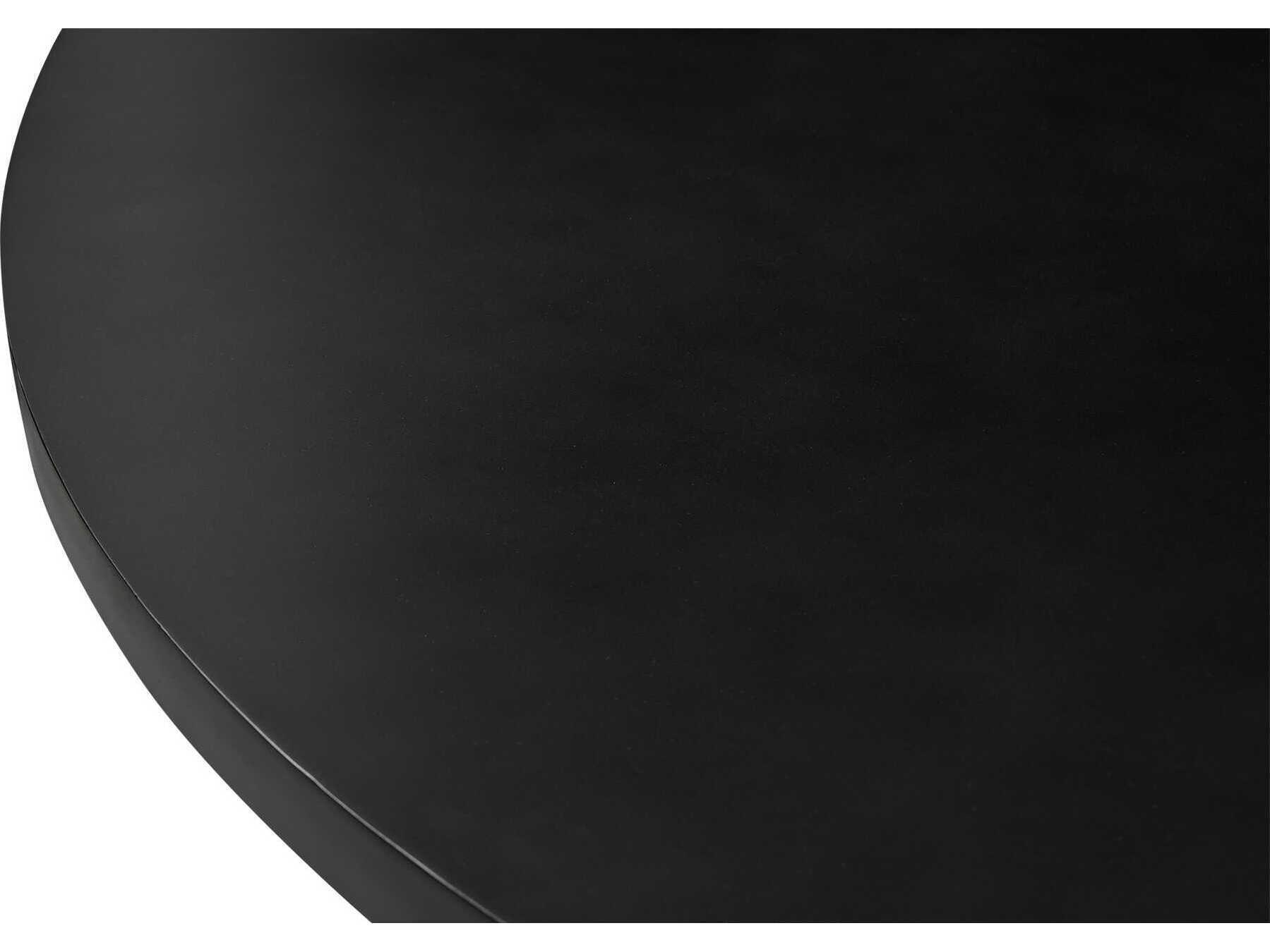 Moe's Home Ethan Round Metal Black Dining Table