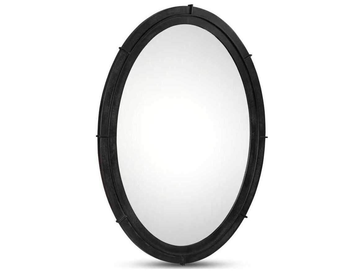Moe's Home Antoni Black Oval Wall Mirror