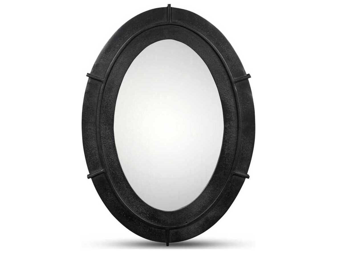 Moe's Home Antoni Black Oval Wall Mirror