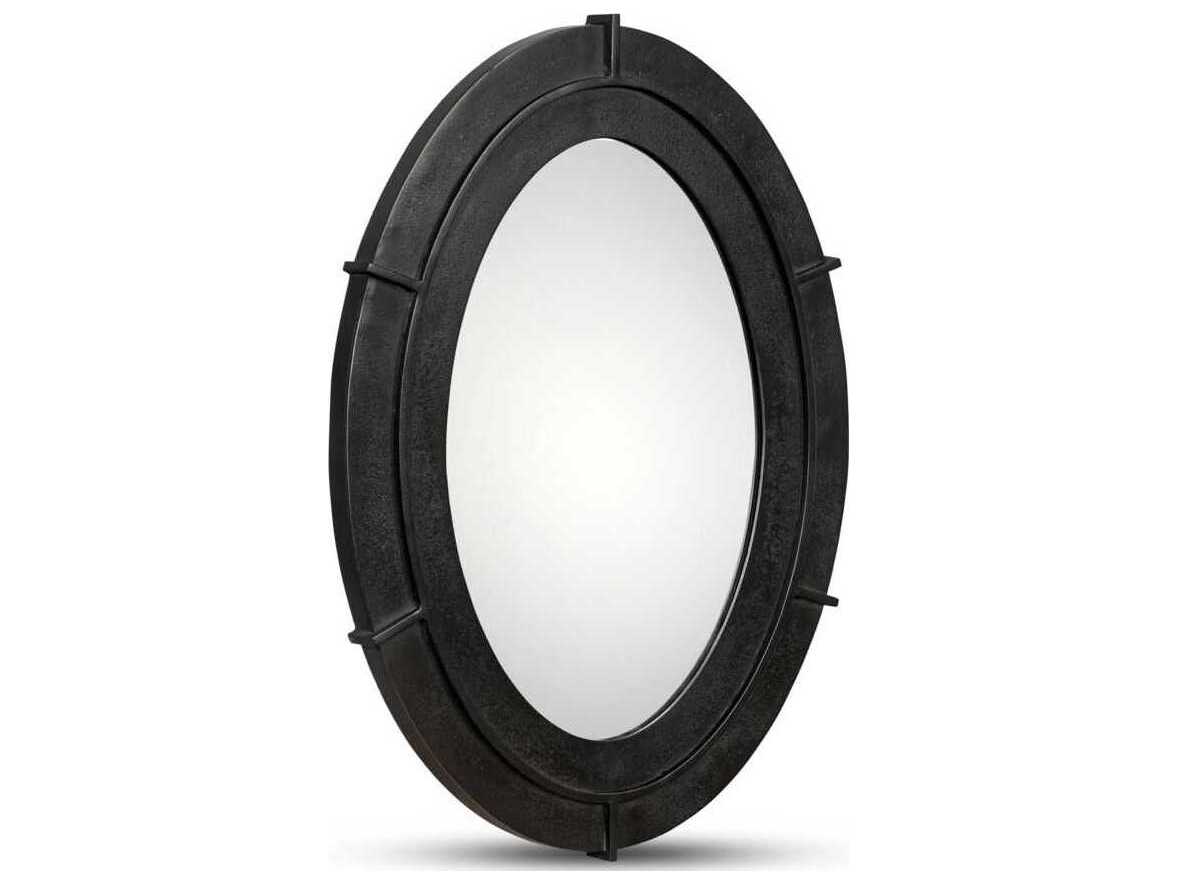 Moe's Home Antoni Black Oval Wall Mirror