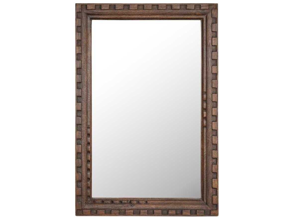 Moe's Home Holland Brown Rectangular Wall Mirror
