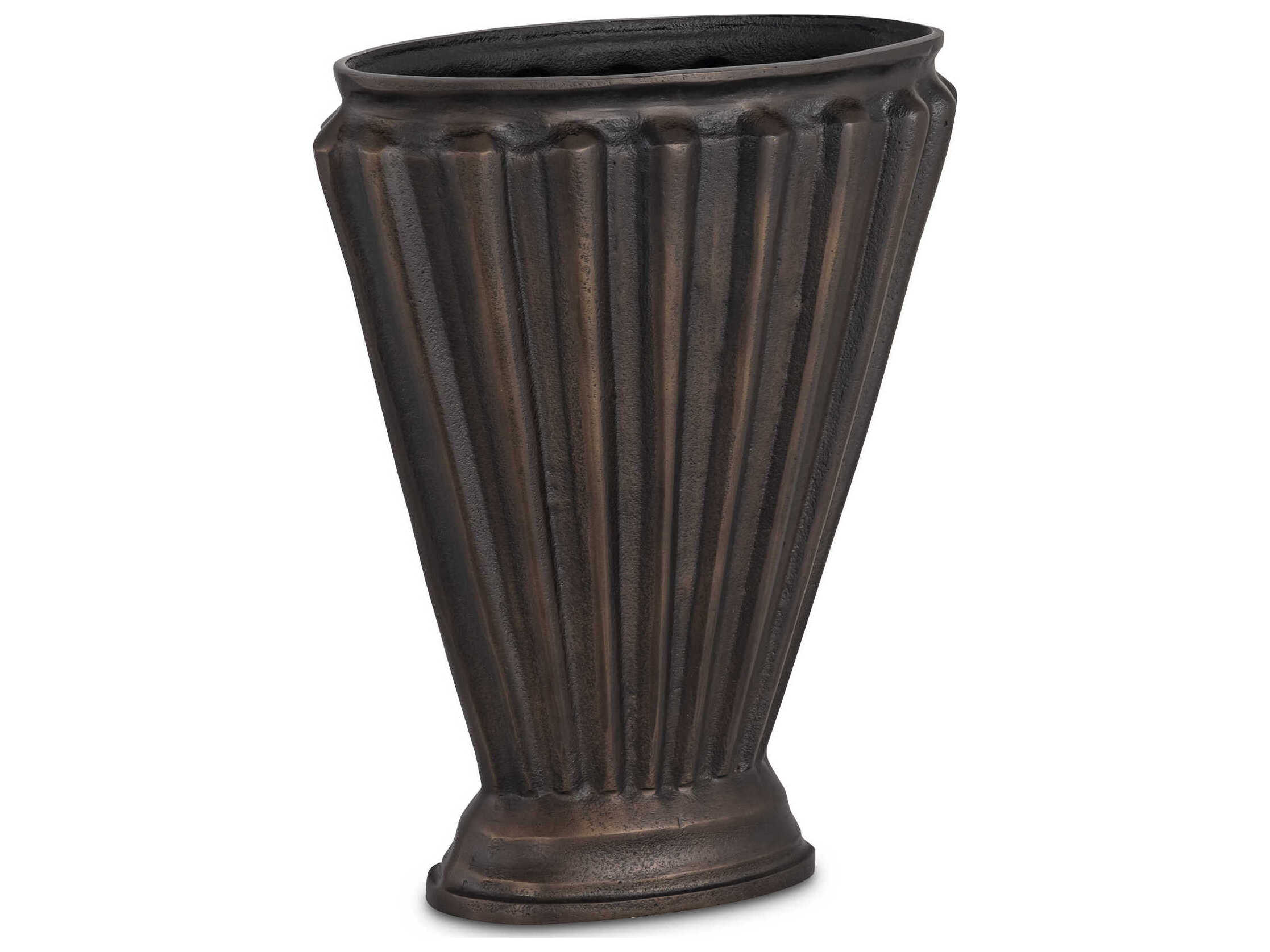 Moe's Home Jade Antique Brass Cast Aluminum Vase