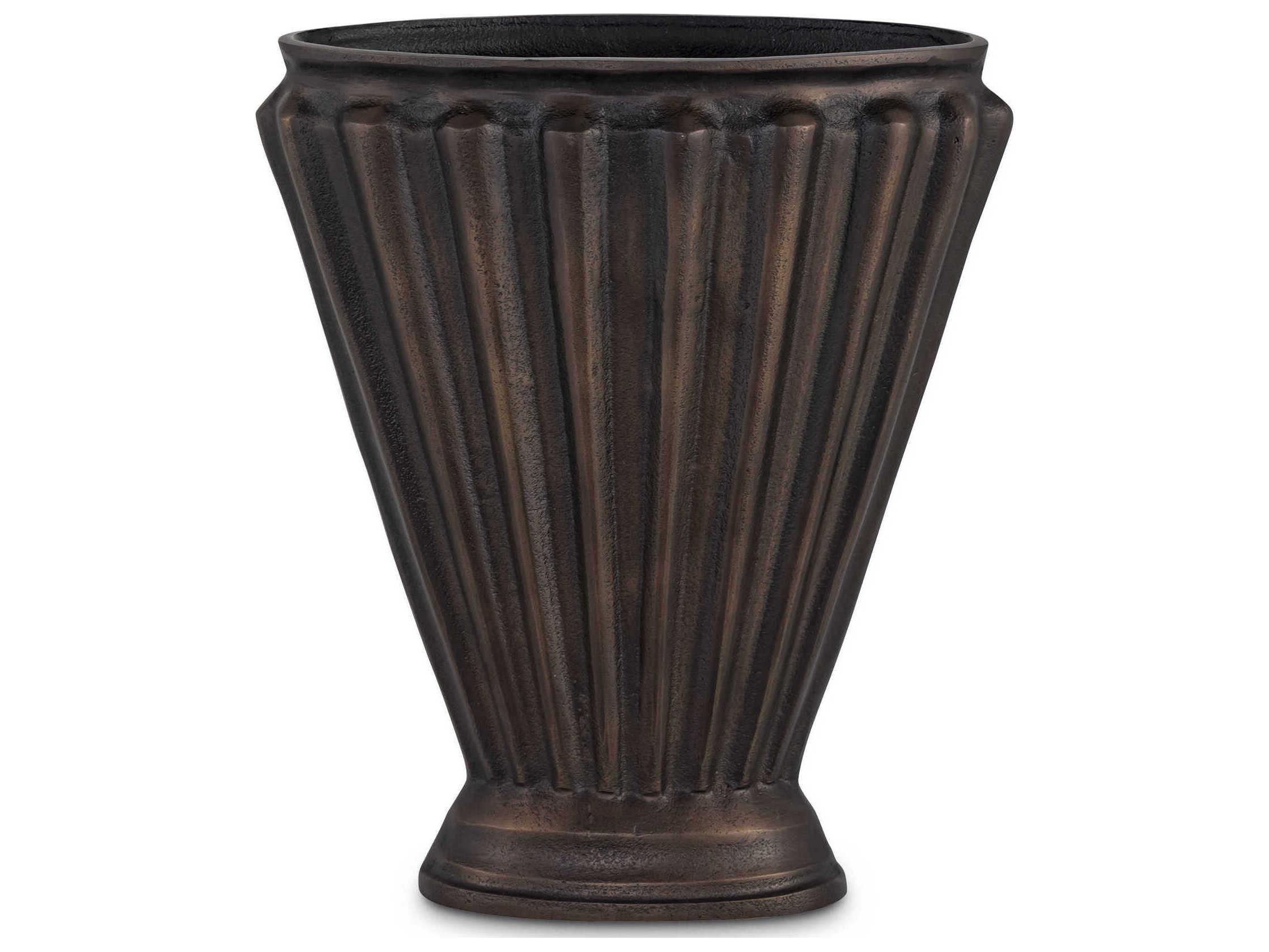 Moe's Home Jade Antique Brass Cast Aluminum Vase