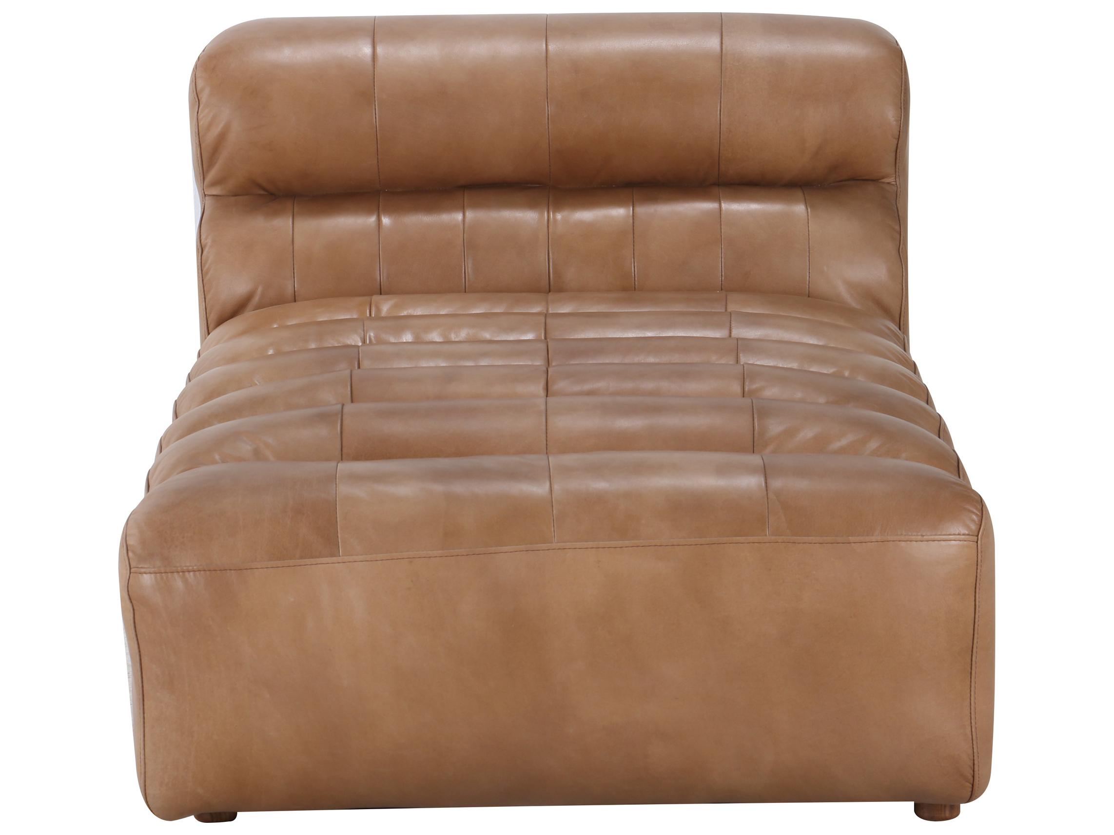 Moe's Home Tan Leather Chaise