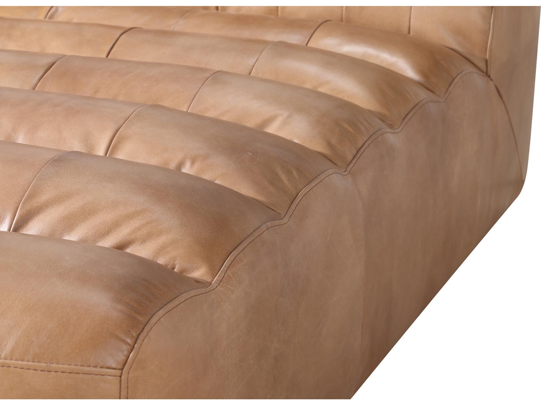 Moe's Home Tan Leather Chaise