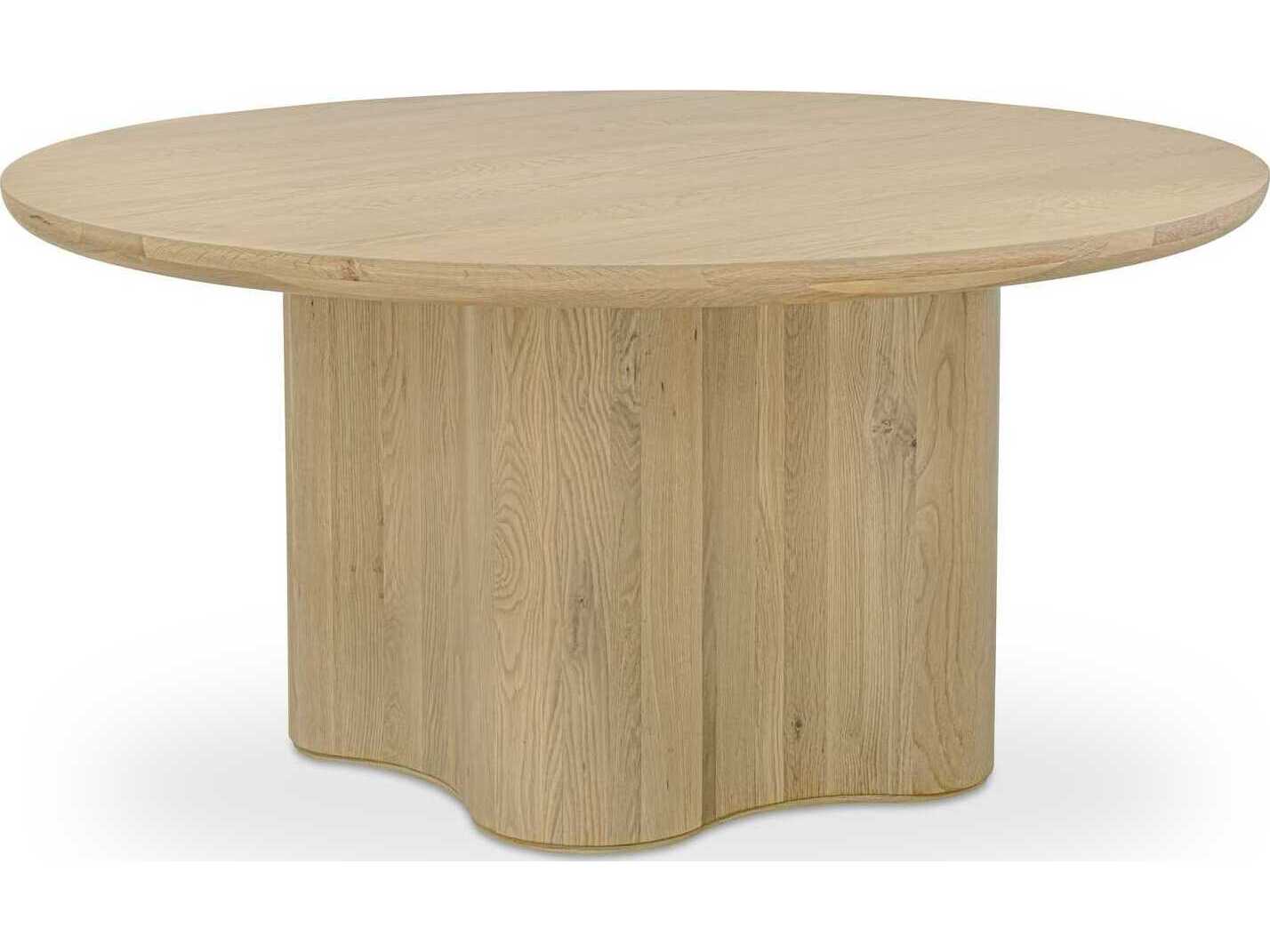 Moe's Home Sidney Round Wood Natural Dining Table