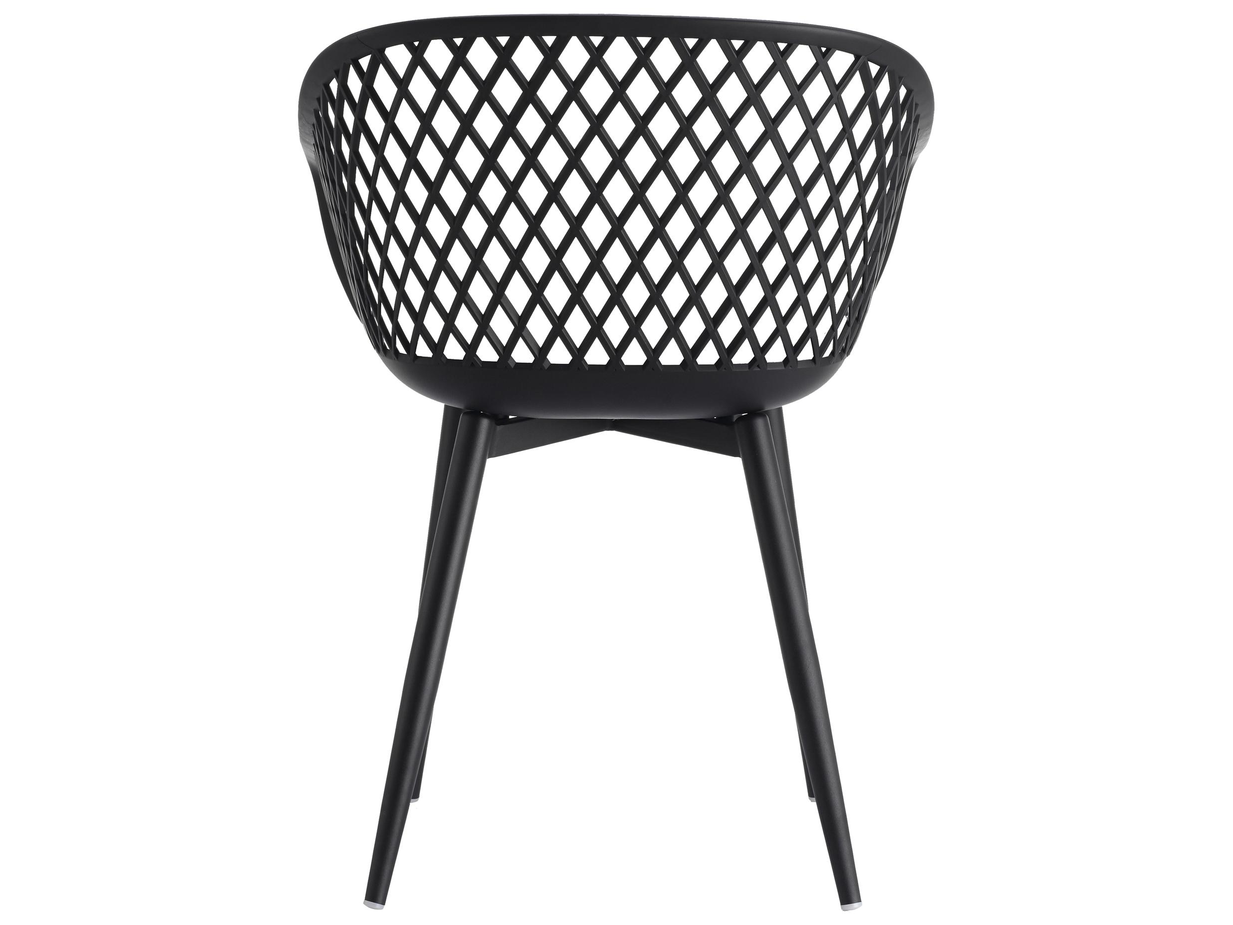 Moe's Home Piazza Black Arm Dining Chair Set of 2