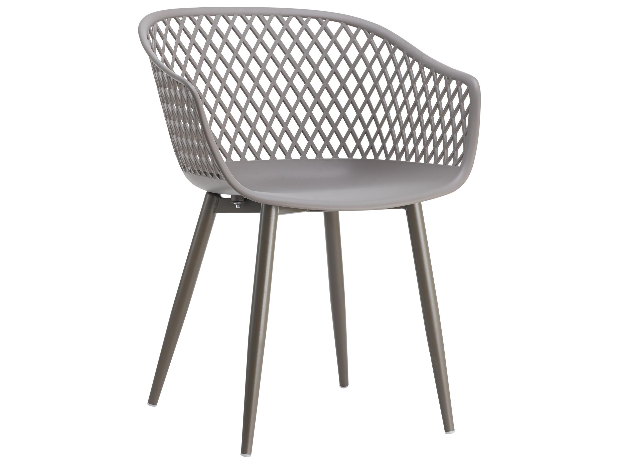 Moe's Home Piazza Gray Arm Dining Chair Set of 2