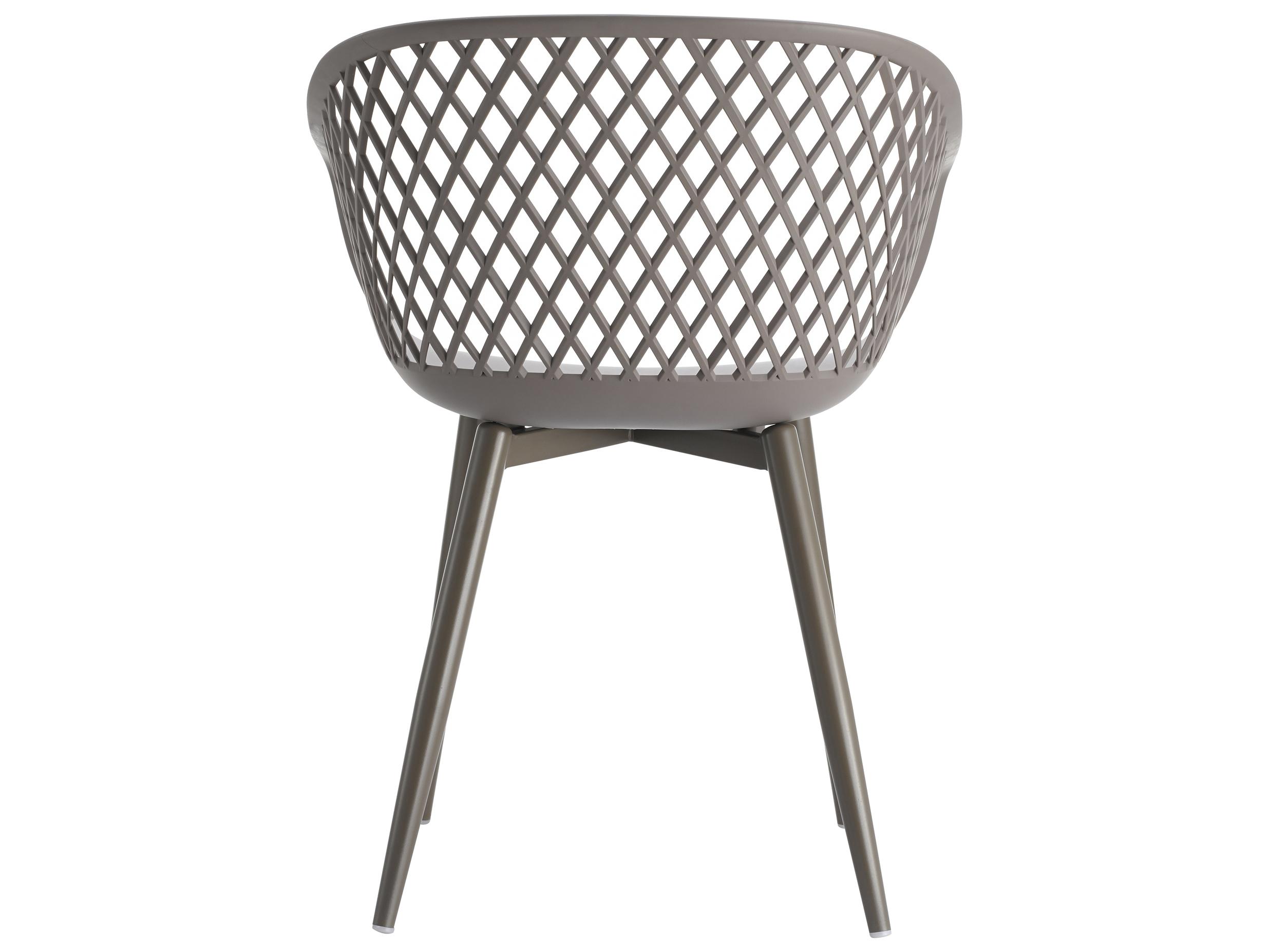 Moe's Home Piazza Gray Arm Dining Chair Set of 2