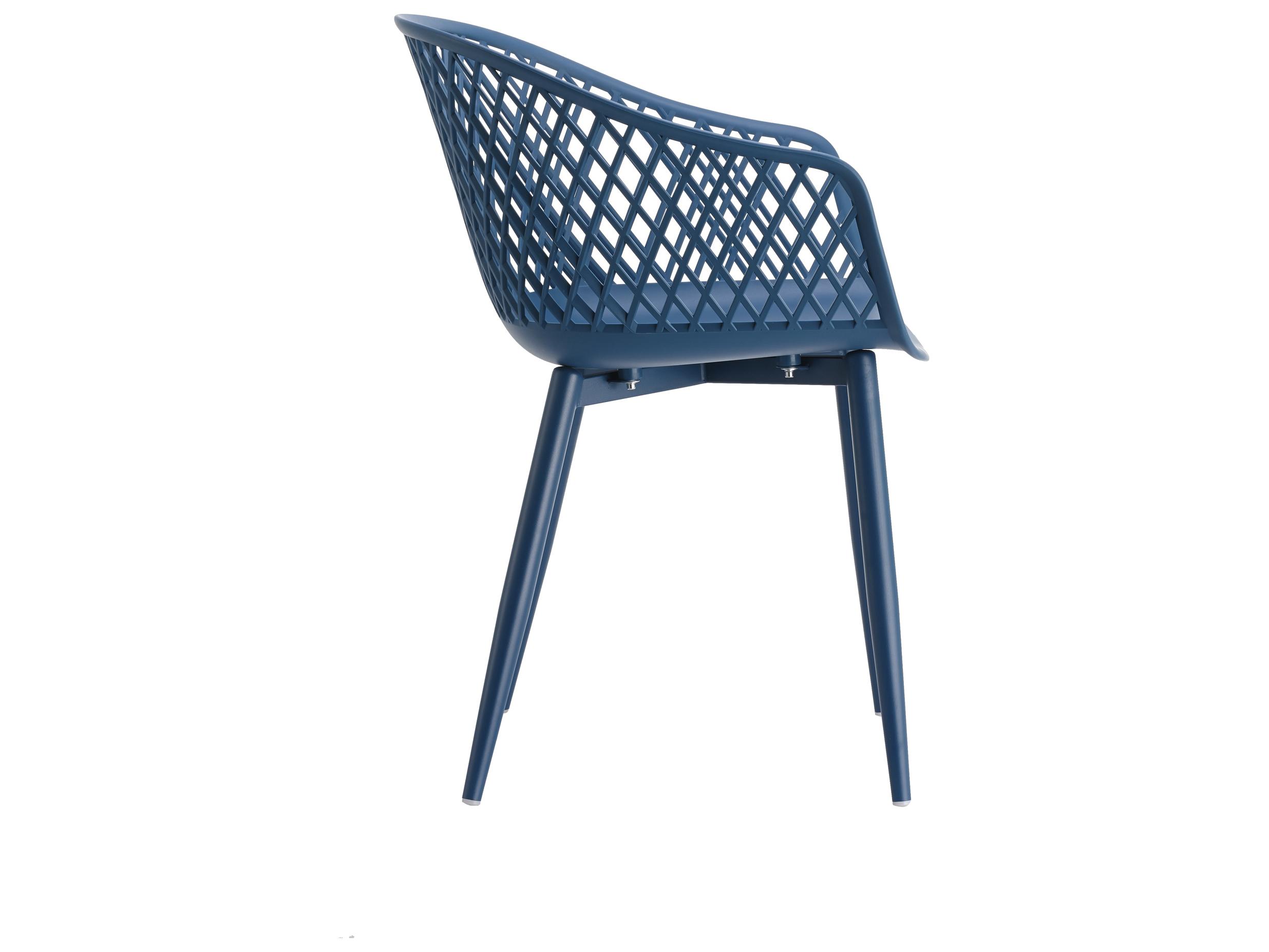 Moe's Home Piazza Blue Arm Dining Chair Set of 2