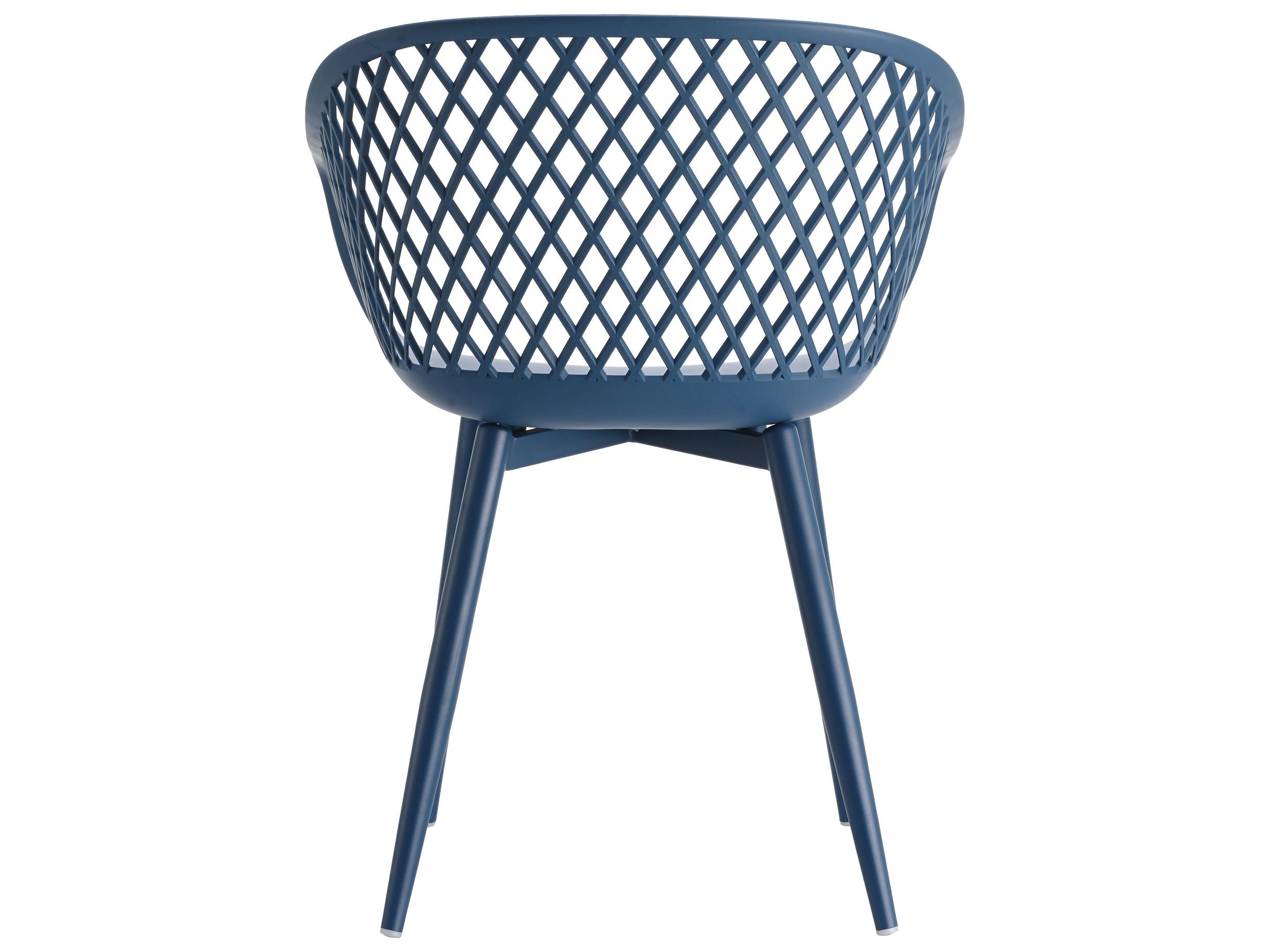 Moe's Home Piazza Blue Arm Dining Chair Set of 2