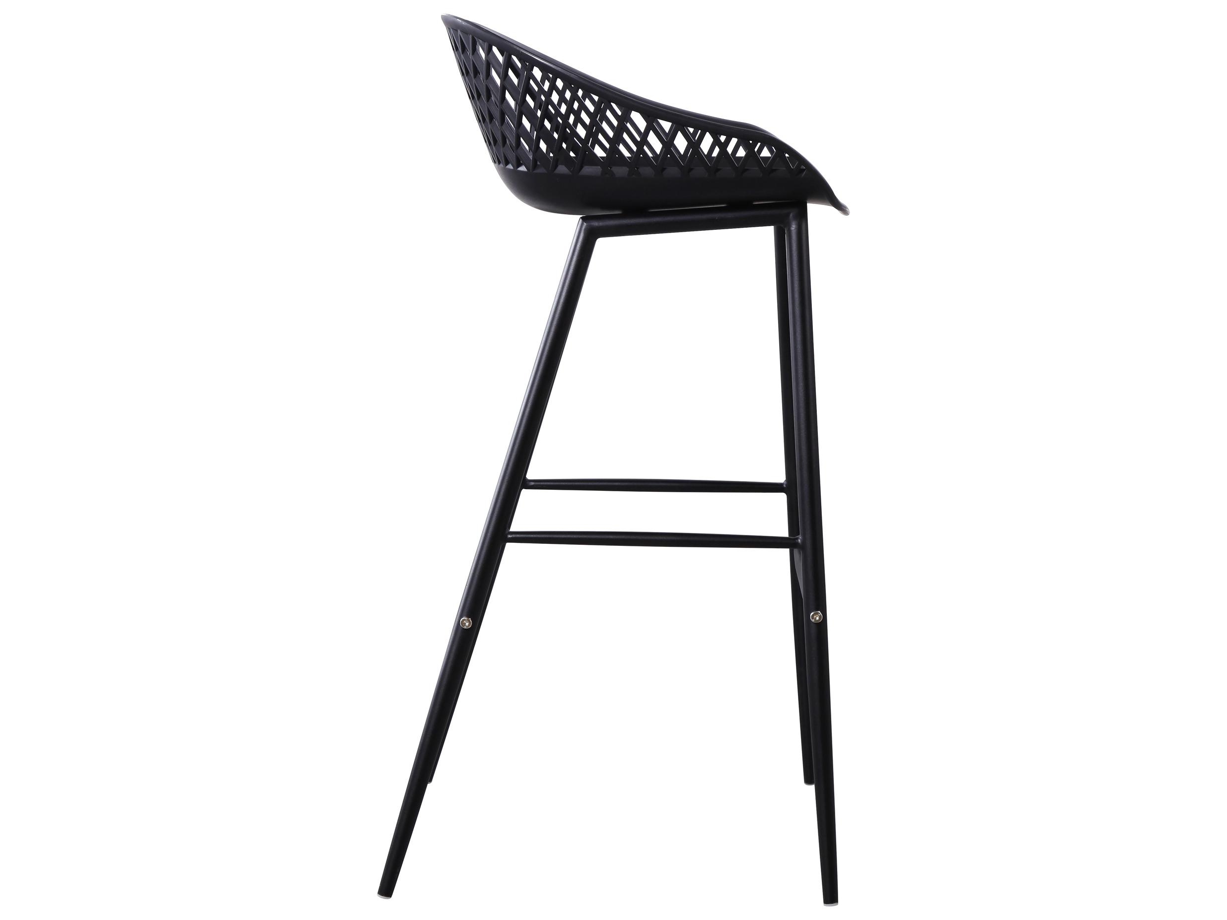 Moe's Home Piazza Black Bar Stool Set Of Two