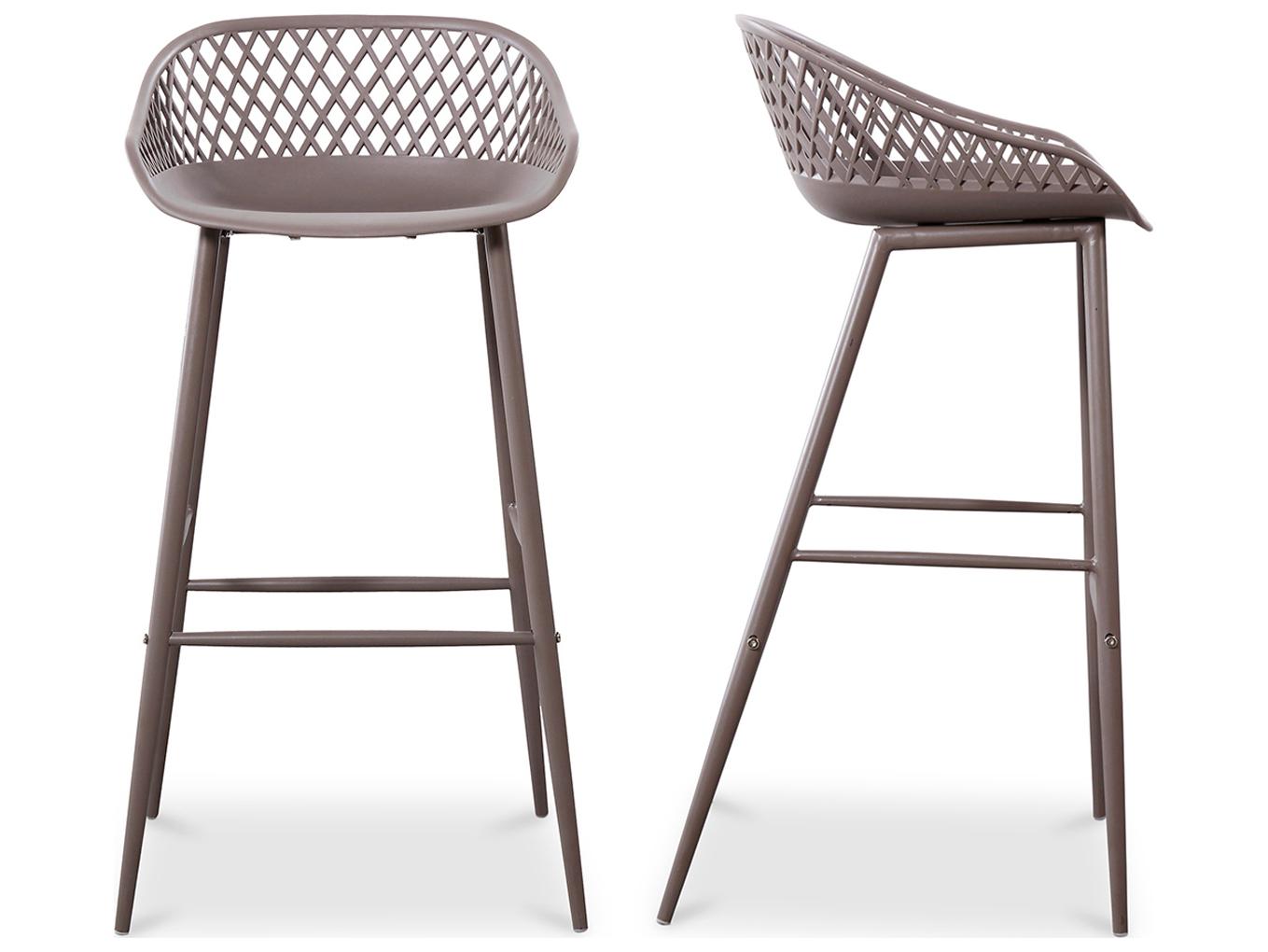 Moe's Home Piazza Grey Bar Stool - Set of Two