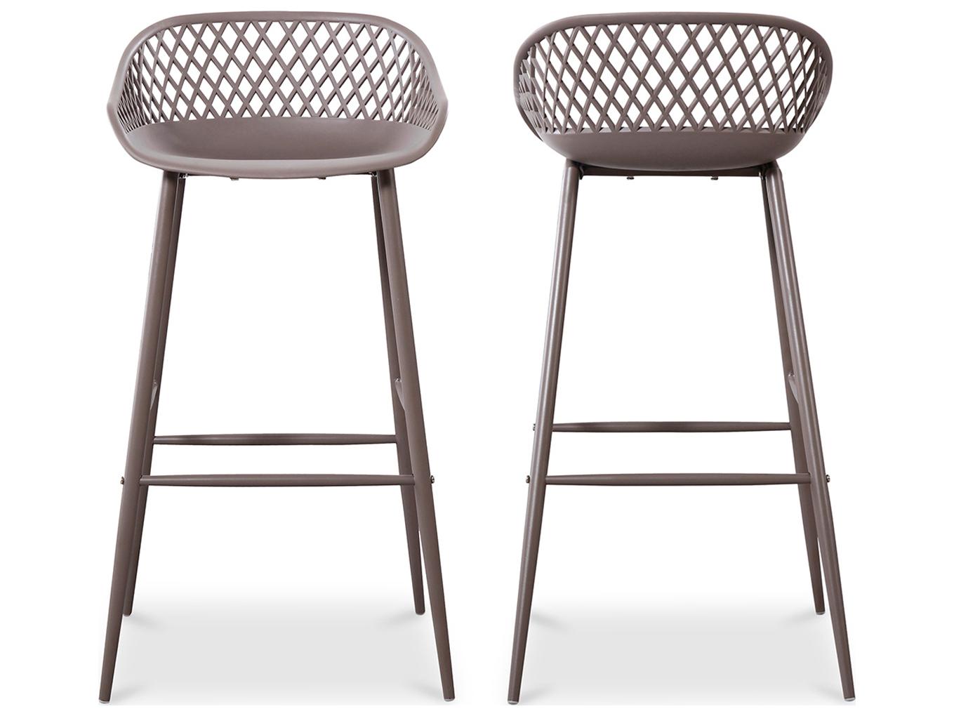 Moe's Home Piazza Grey Bar Stool - Set of Two
