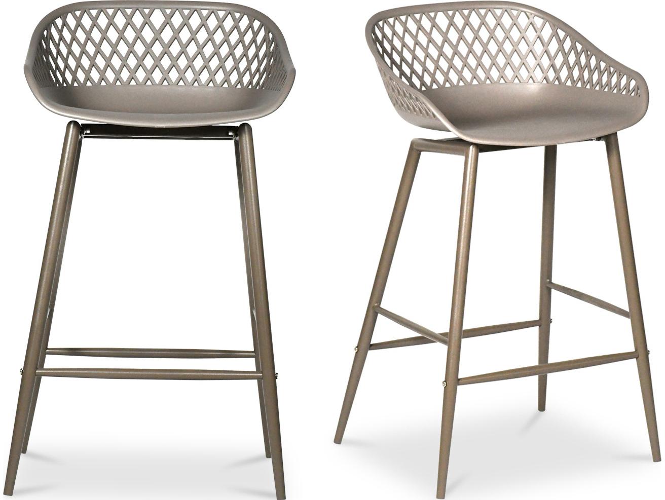 Moe's Home Piazza Grey Counter Stool Set of 2