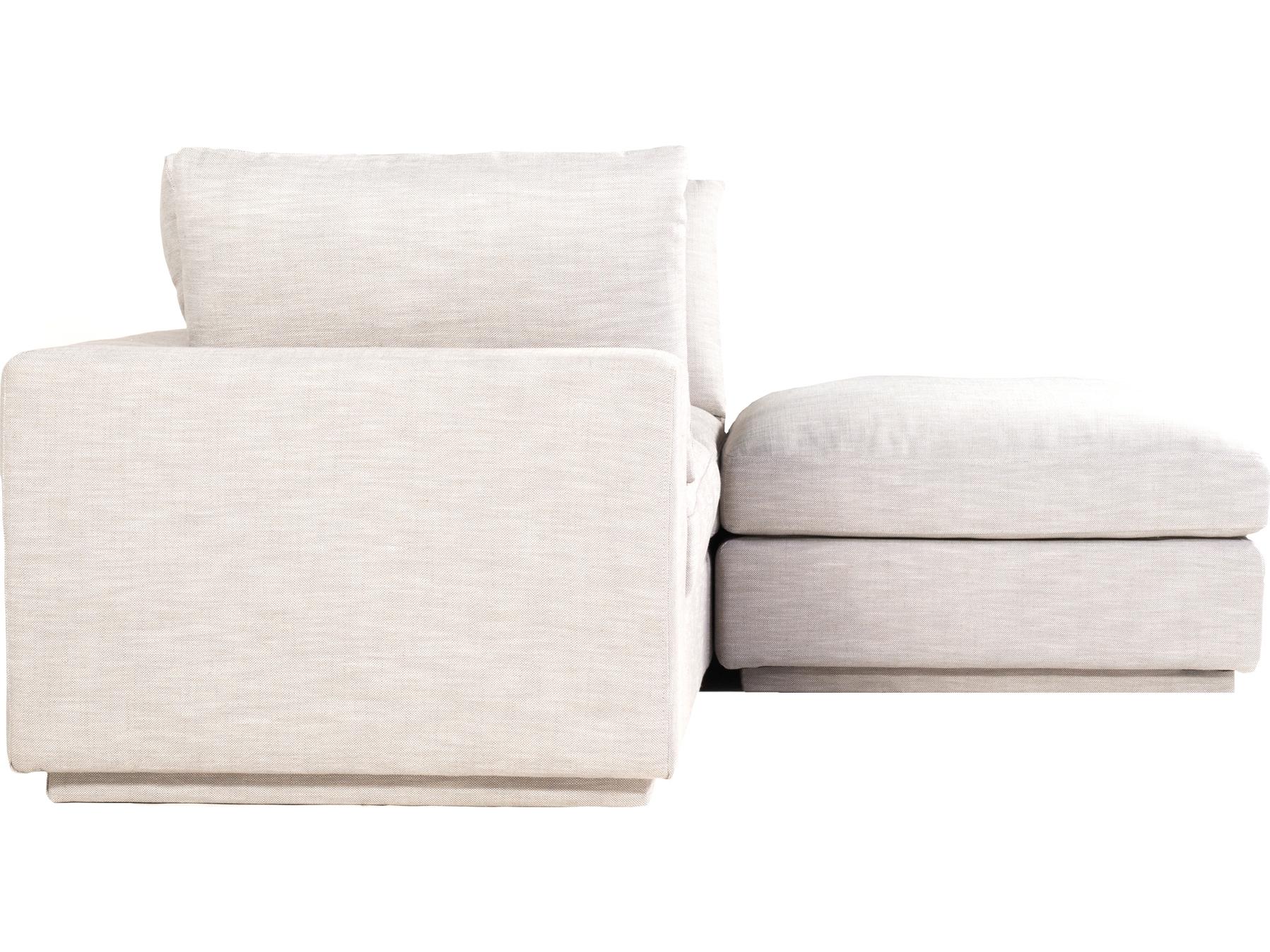 Moe's Home Justin White Upholstered Sectional Sofa