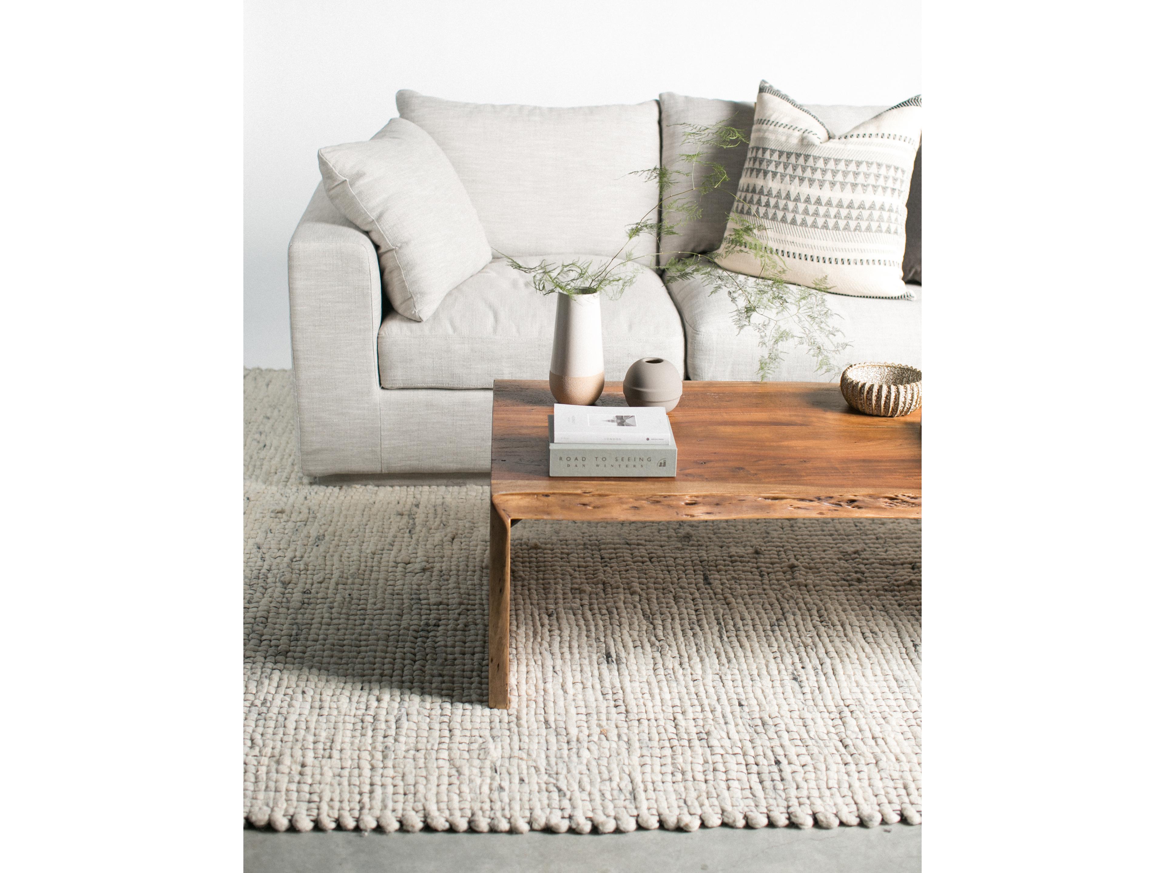 Moe's Home Justin White Upholstered Sectional Sofa