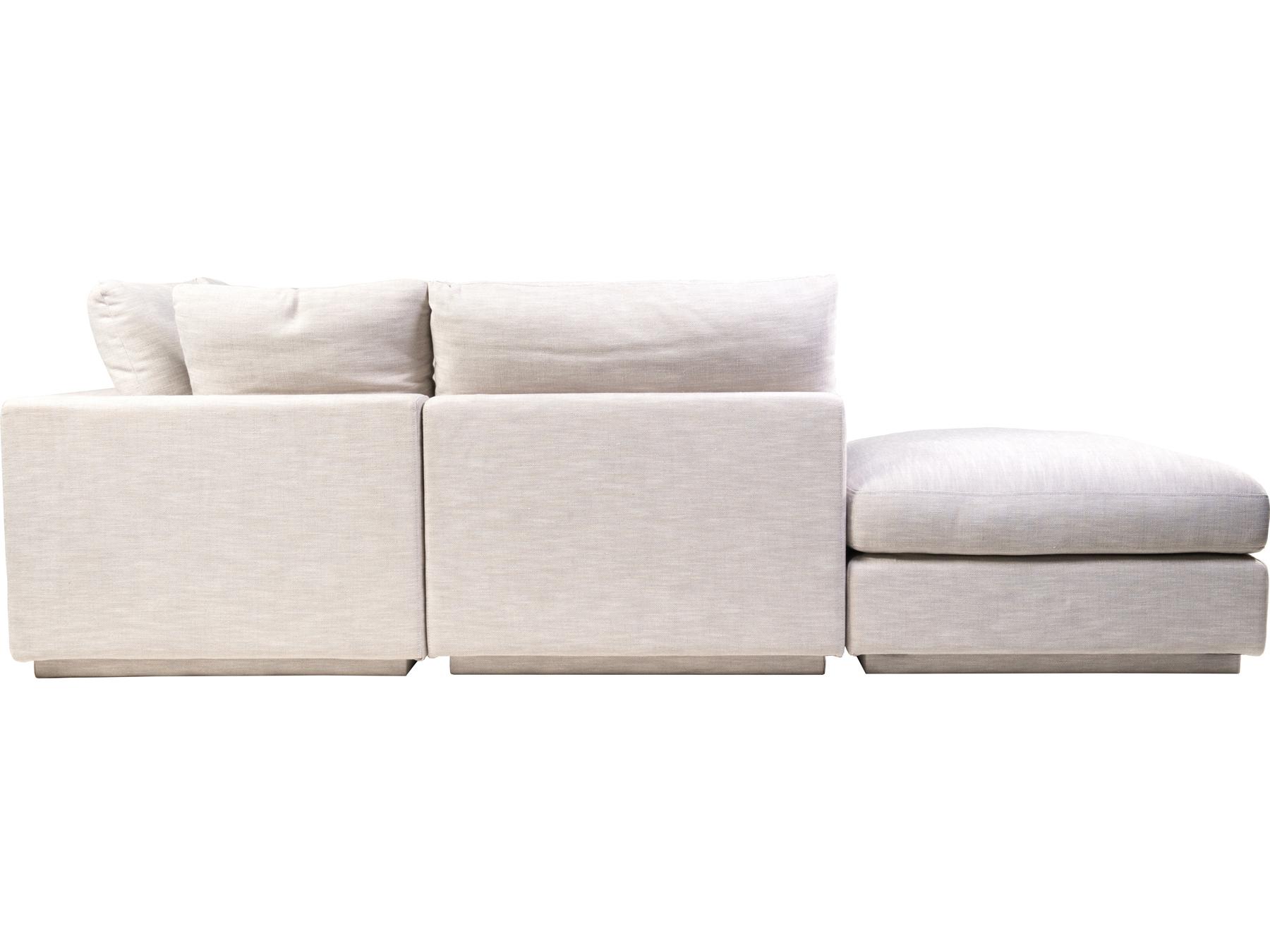 Moe's Home Justin White Upholstered Sectional Sofa