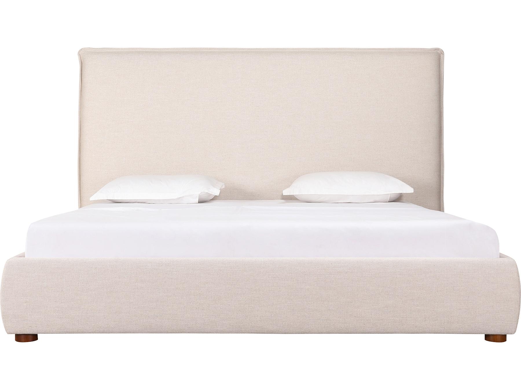 Moe's Home Luzon Queen Bed Tall Headboard Wheat