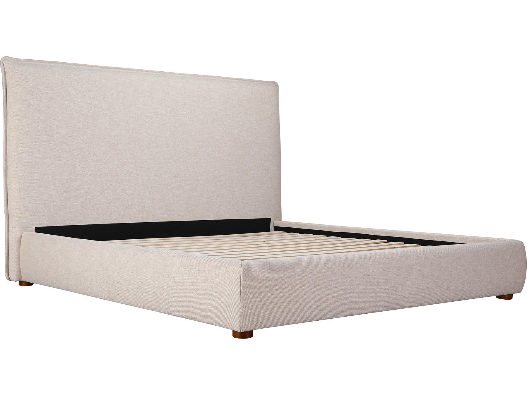 Moe's Home Luzon Queen Bed Tall Headboard Wheat