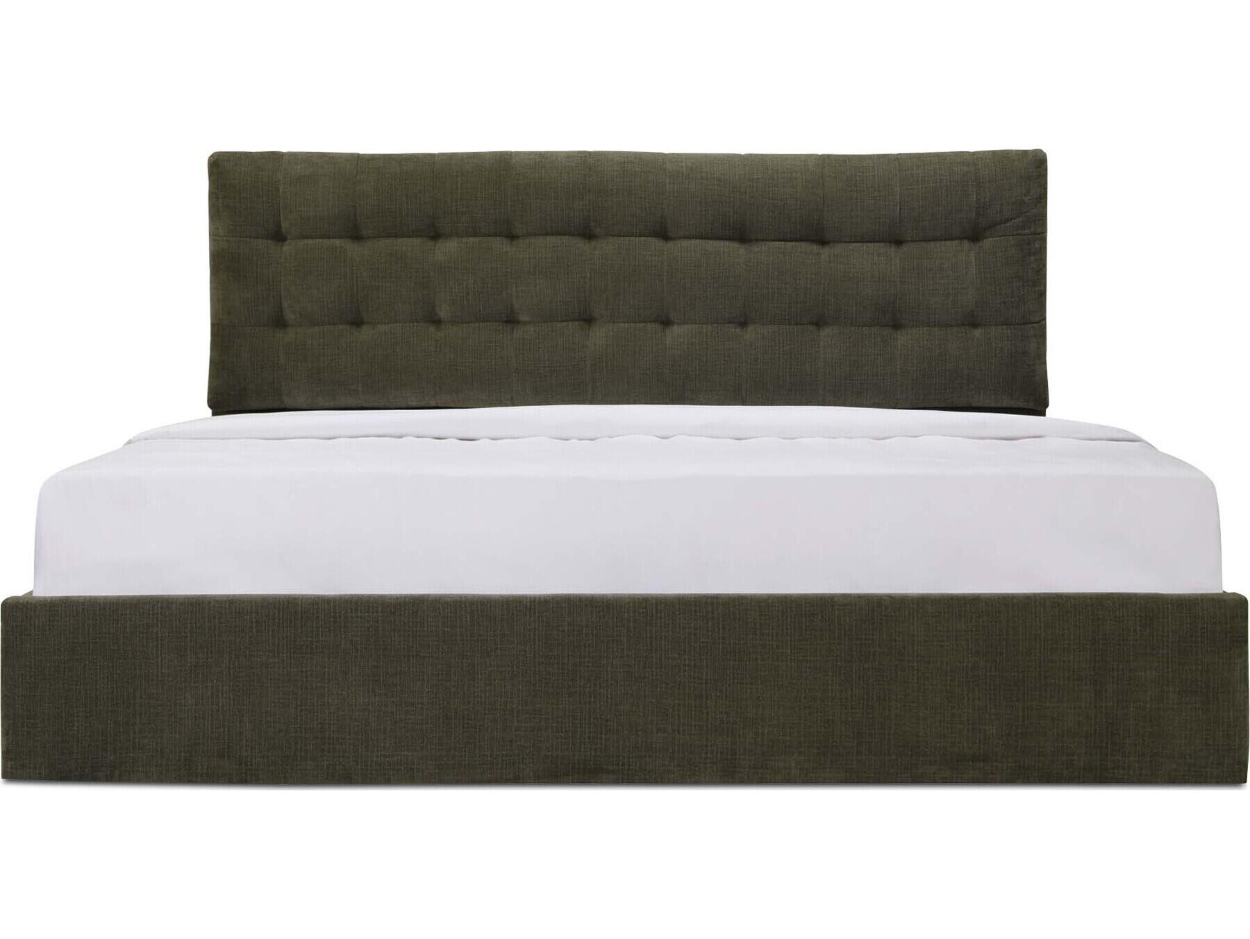 Moe's Home Sebastion Green Solid Wood Queen Panel Bed