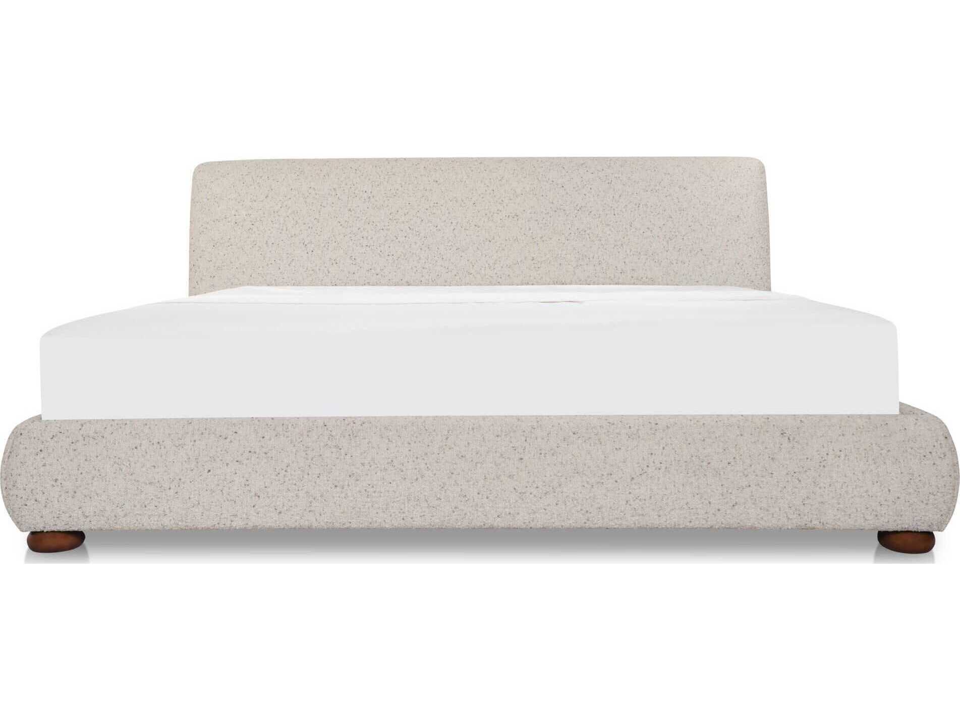 Moe's Home Beau Grey Plywood Upholstered King Platform Bed