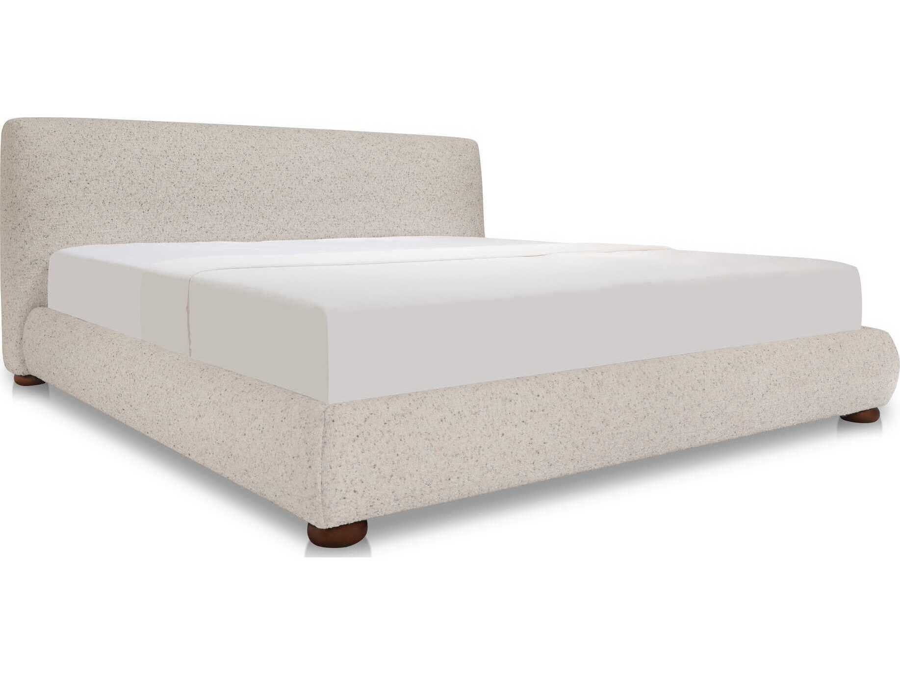 Moe's Home Beau Grey Plywood Upholstered Queen Platform Bed