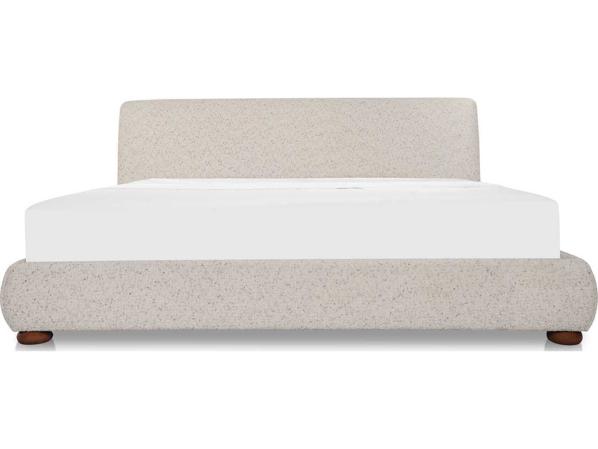 Moe's Home Beau Grey Plywood Upholstered Queen Platform Bed