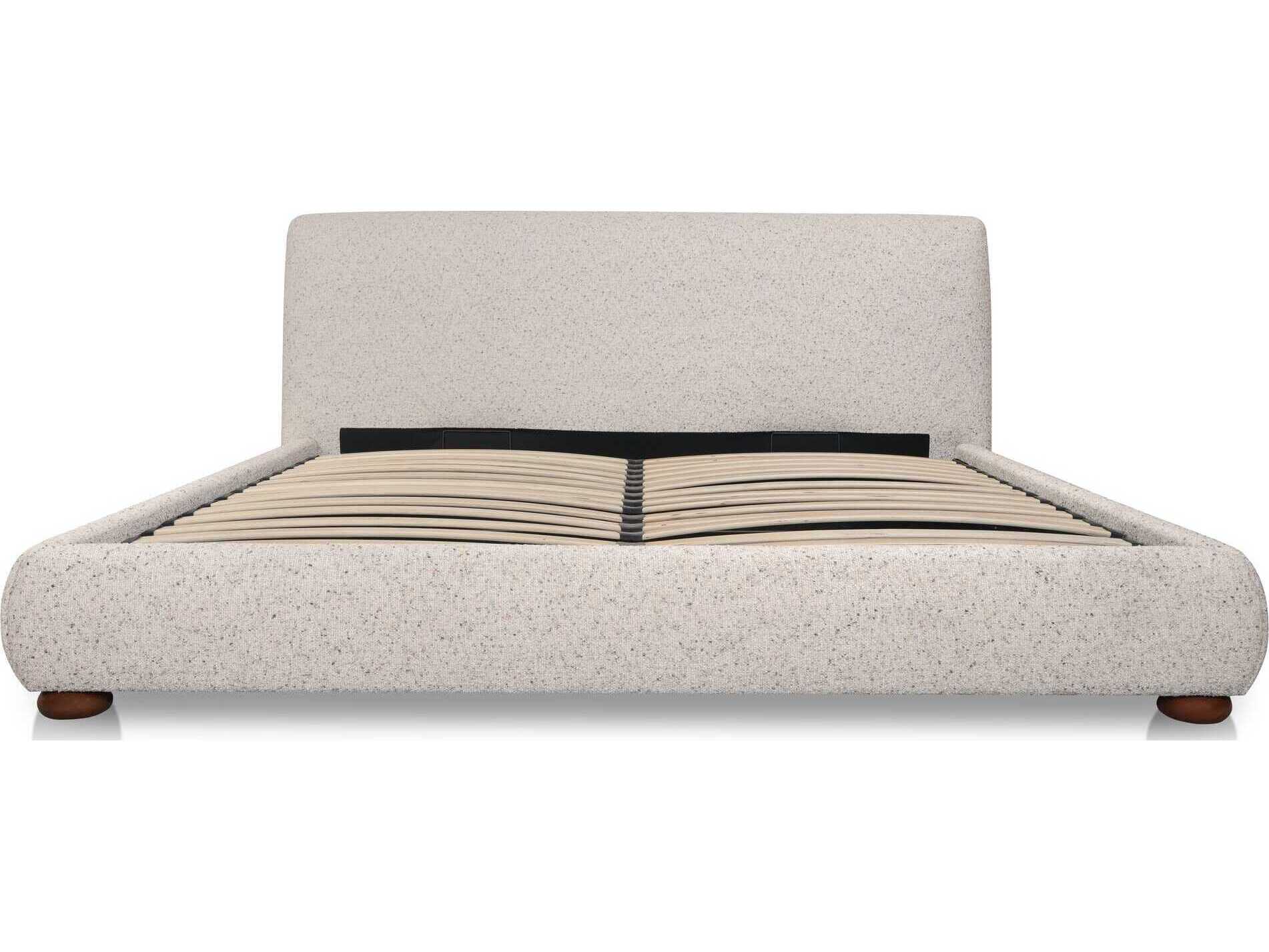 Moe's Home Beau Grey Plywood Upholstered Queen Platform Bed