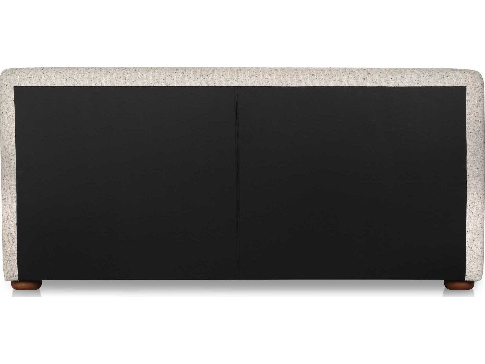 Moe's Home Beau Grey Plywood Upholstered Queen Platform Bed