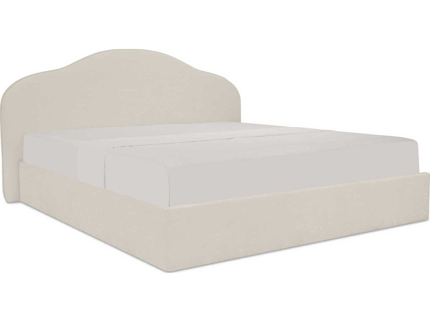 Moe's Home Maggie Cream White Solid Wood King Platform Bed