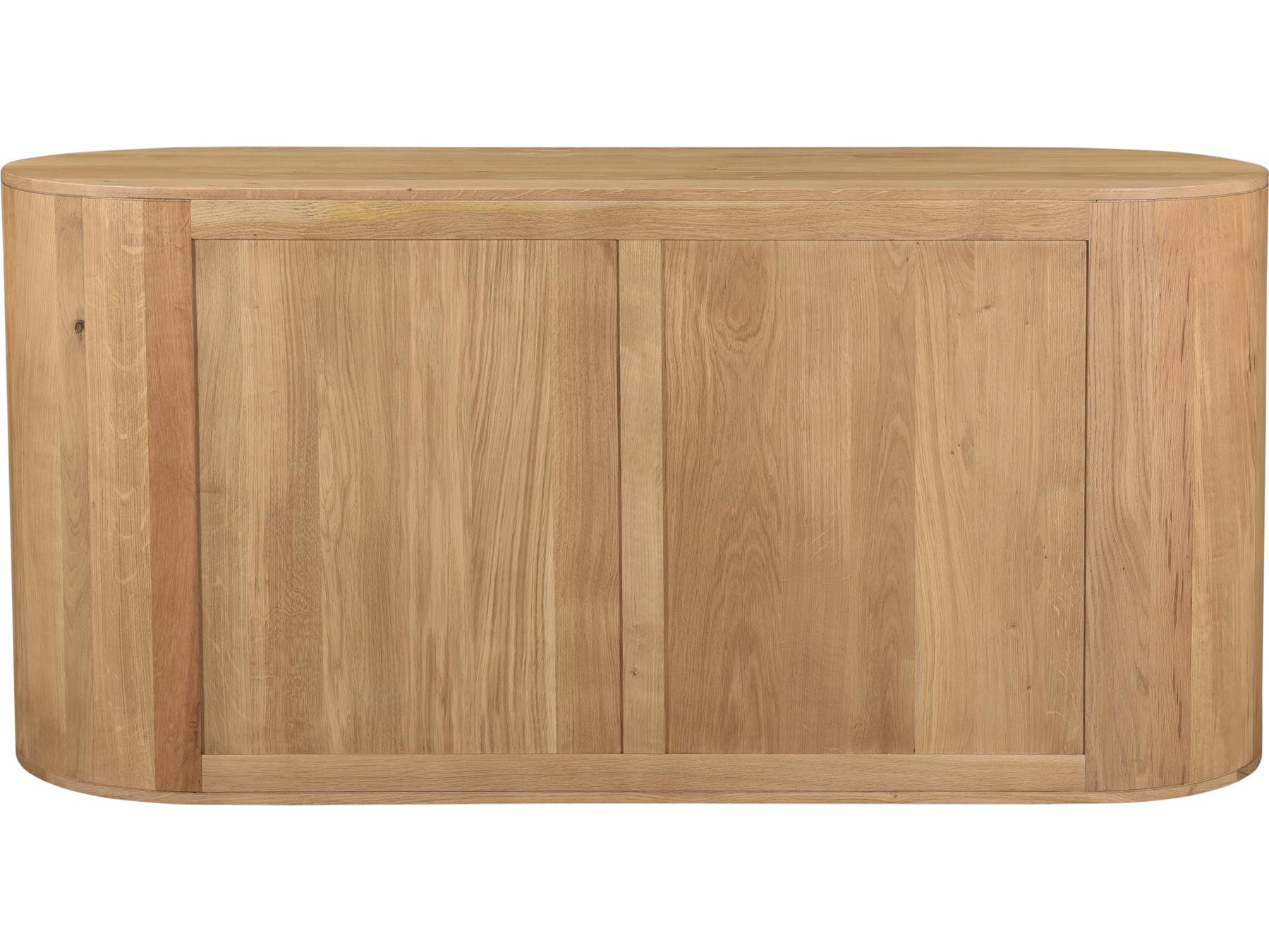 Moe's Home Theo 6-Drawers Brown Oak Wood Double Dresser