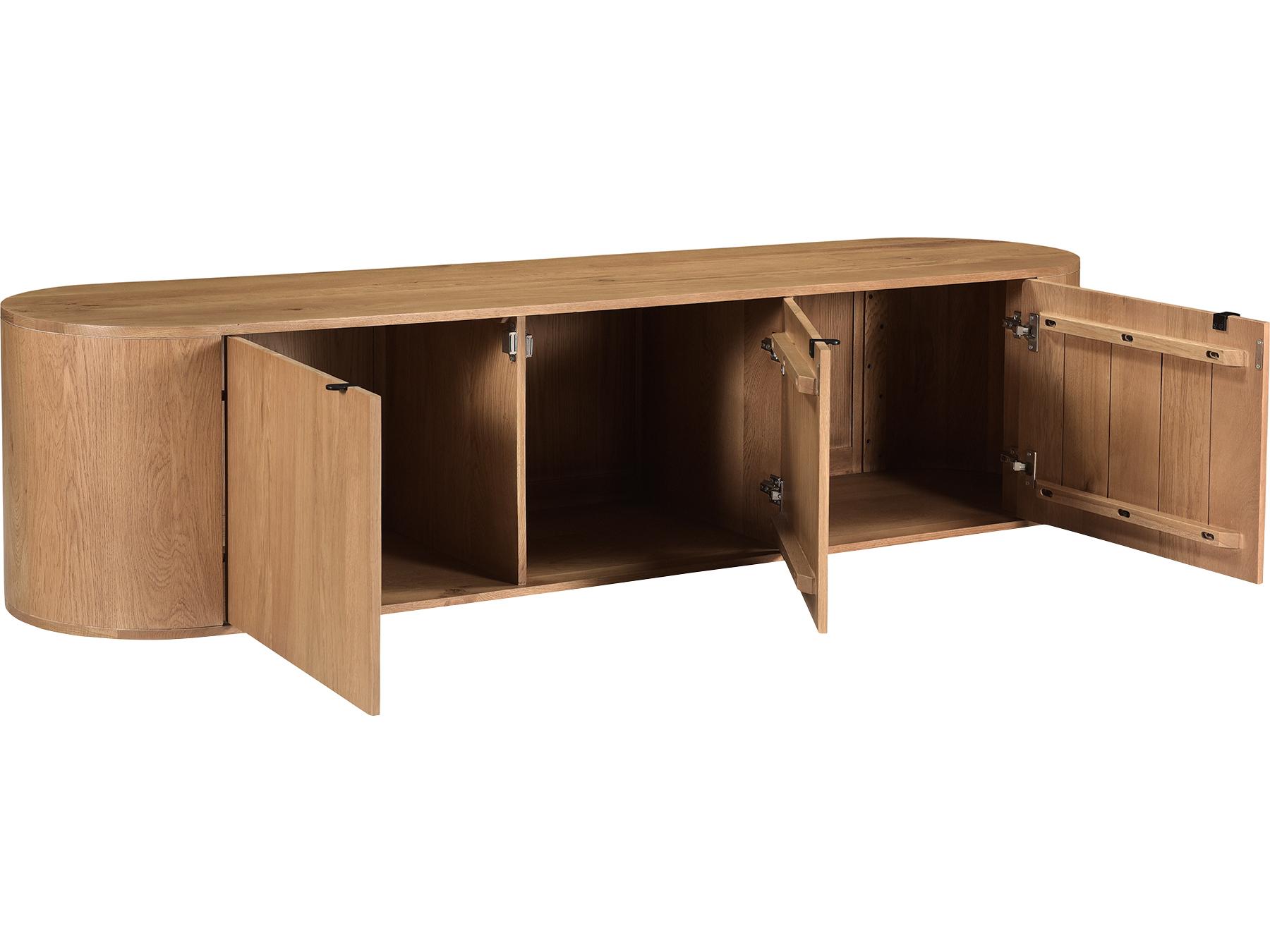 Moe's Home Theo 80" Oak Wood Natural Media Console