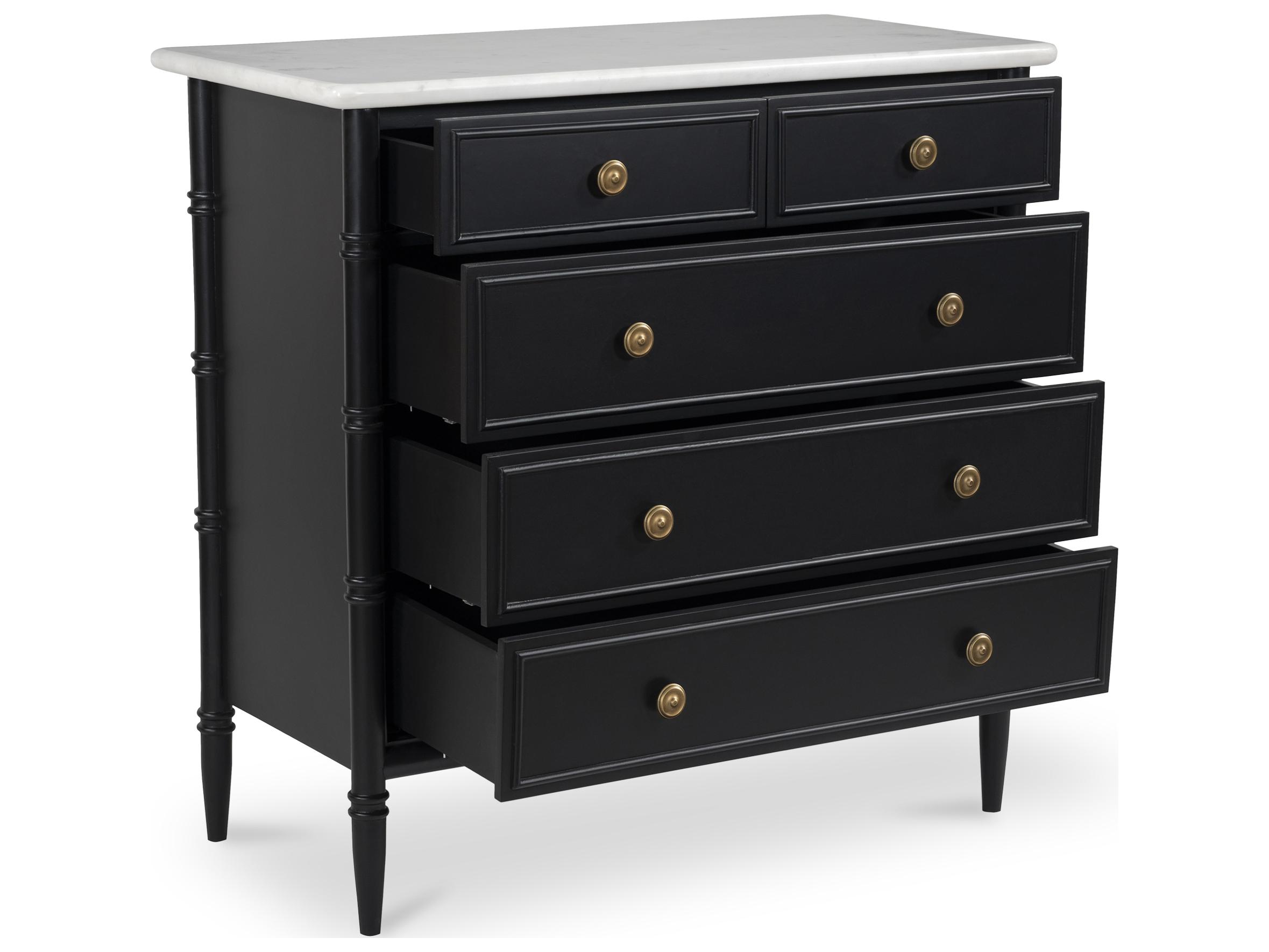 Moe's Home Eleanor 5 Drawer Chest Black