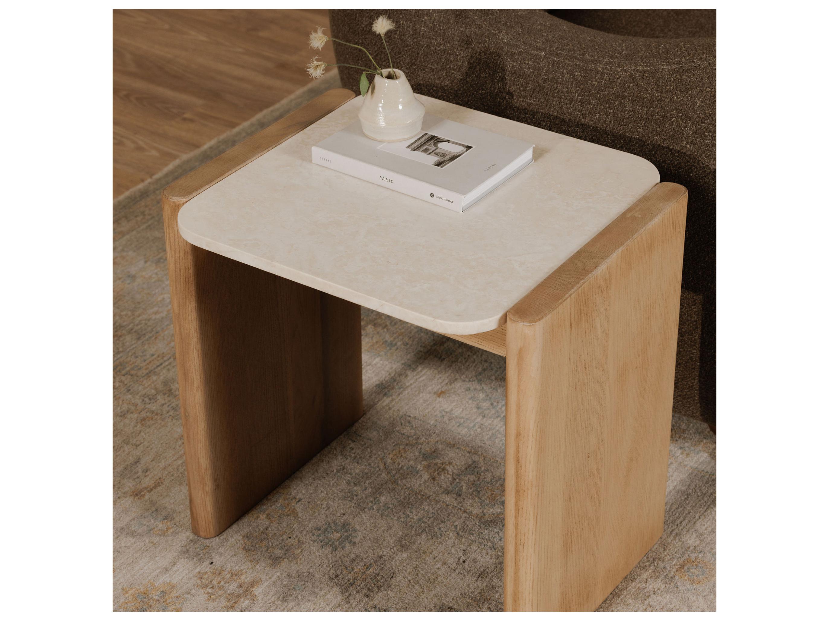 Moe's Home Lane Square Marble End Table