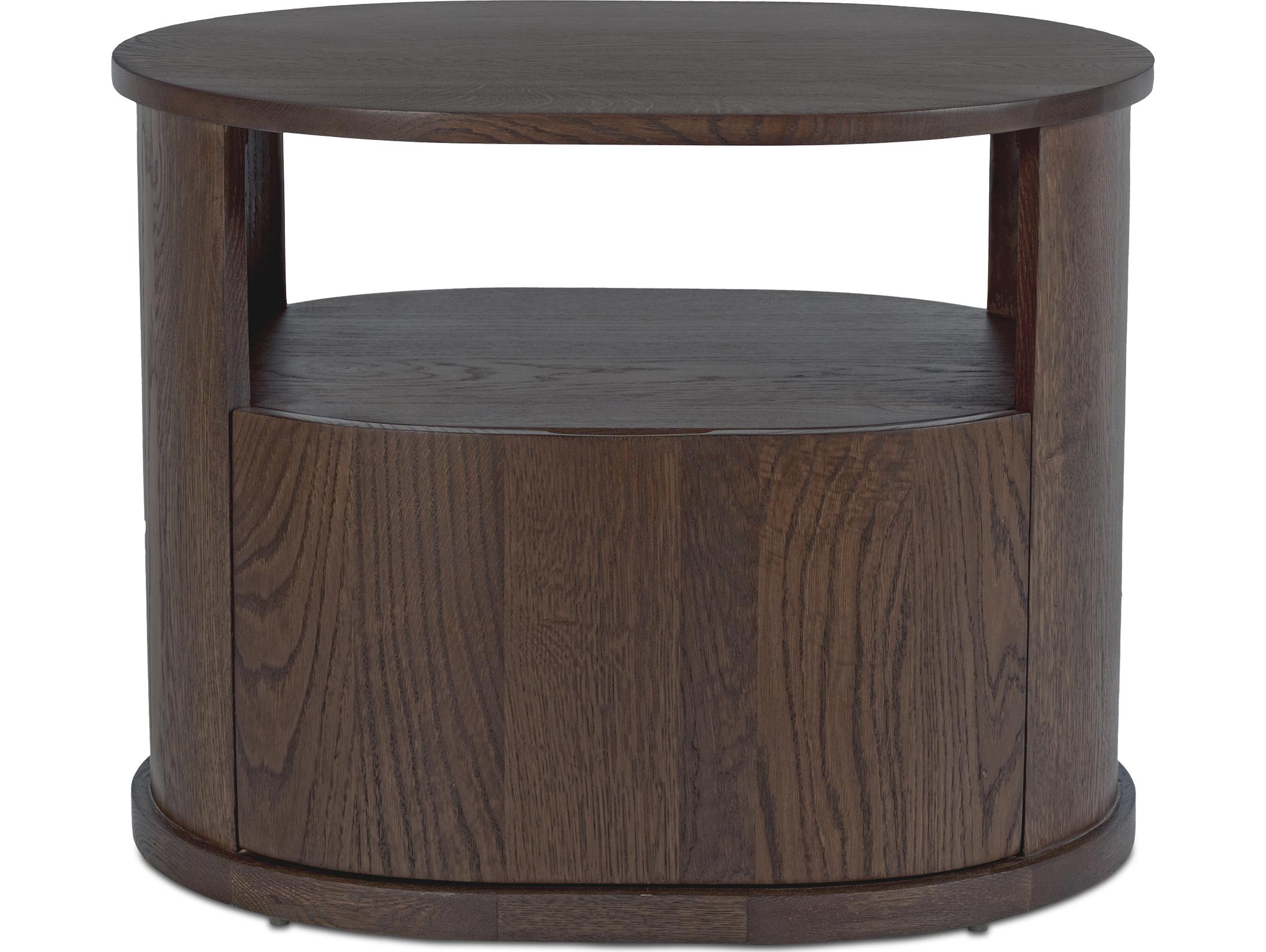 Moe's Home Tommy 1-Drawer Brown Oak Wood Nightstand