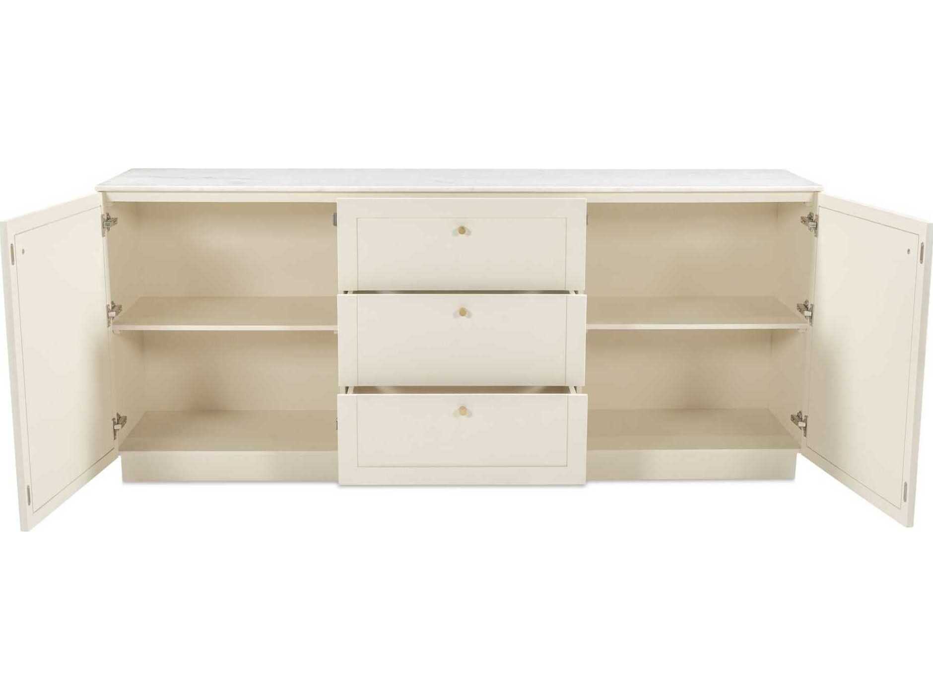 Moe's Home Nadine 78" Solid Wood White Sideboard