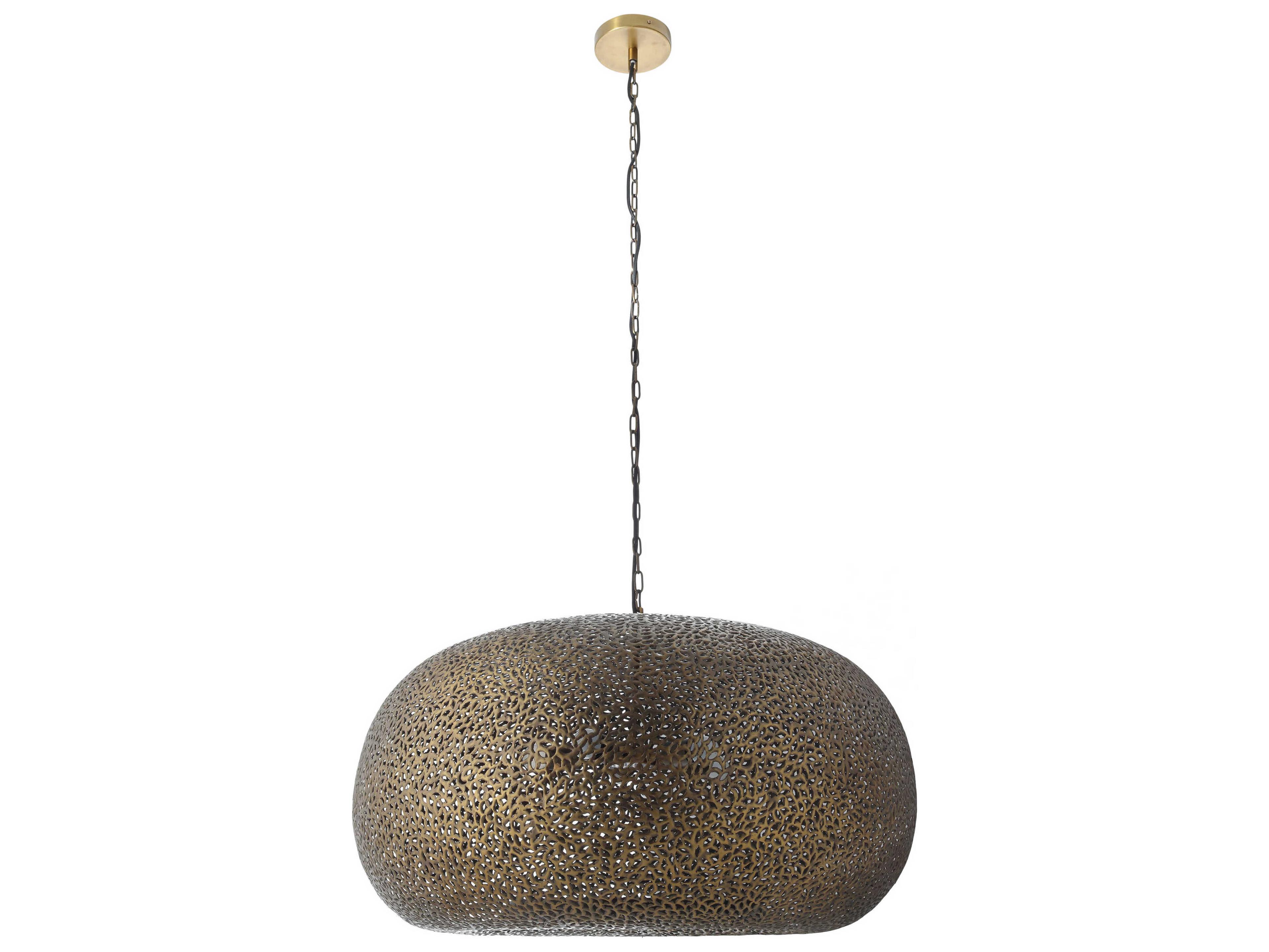 Metropolitan Moradabad 4-Light Dark Antique Brass Pendant