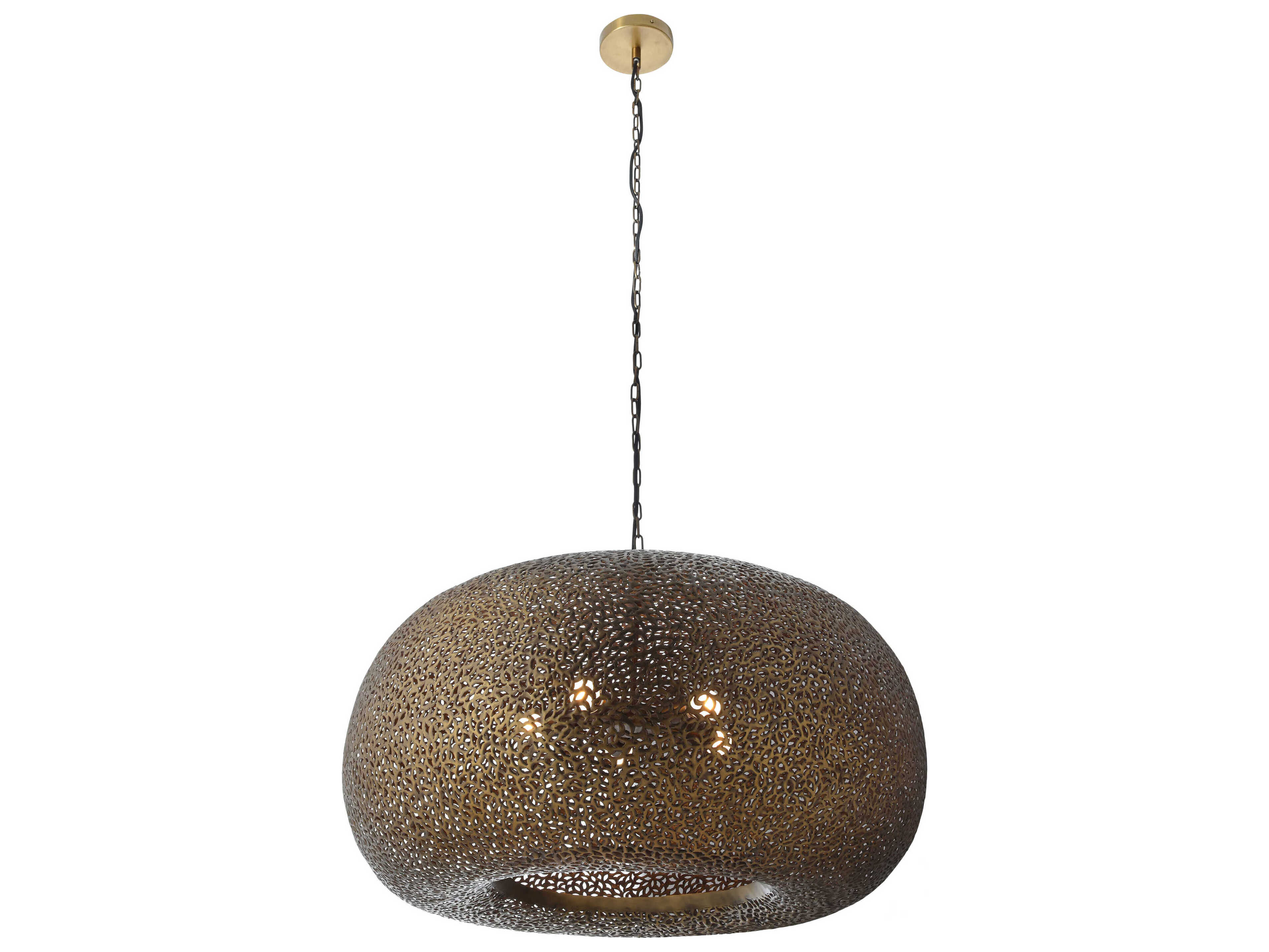 Metropolitan Moradabad 4-Light Dark Antique Brass Pendant