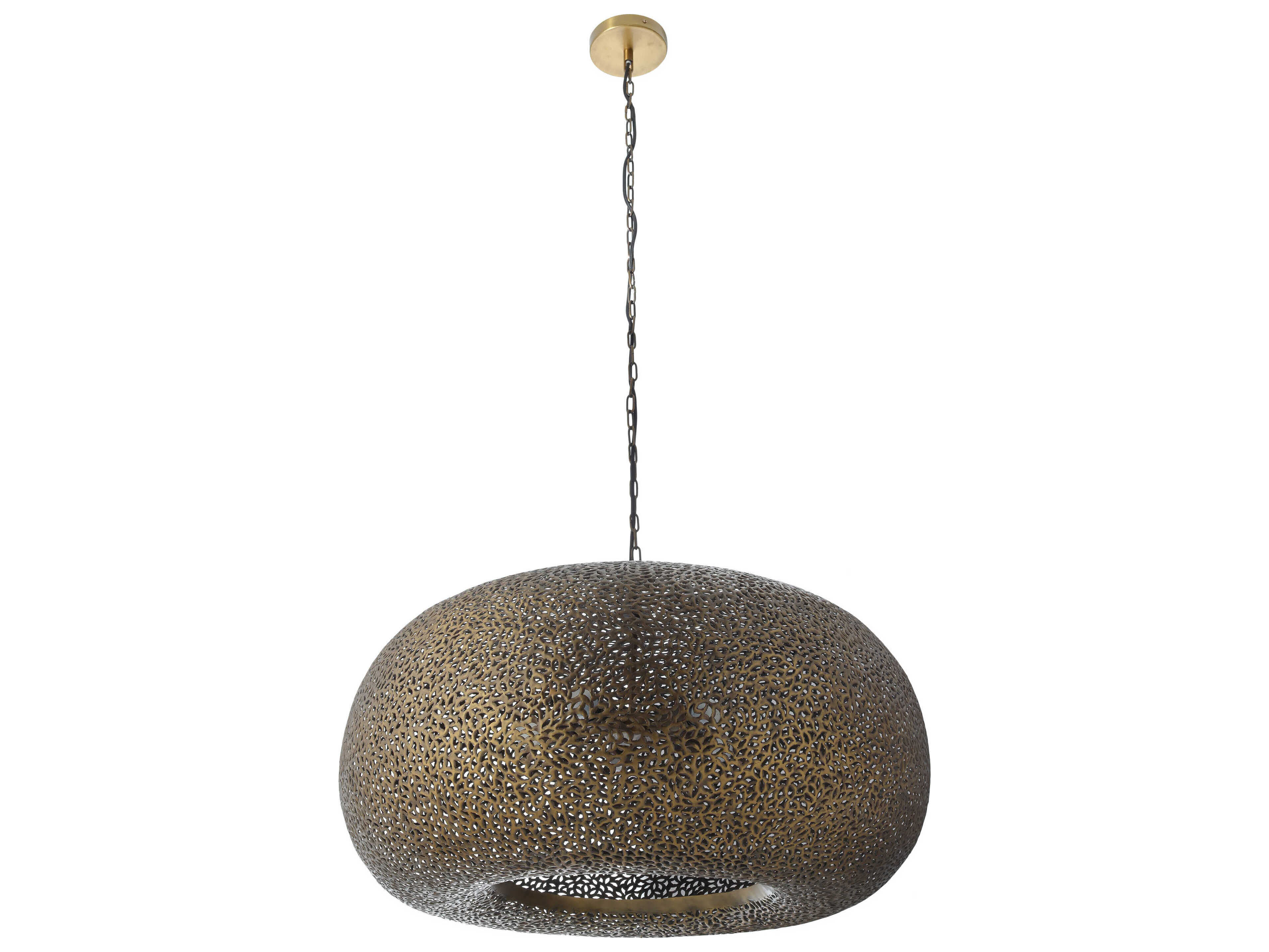 Metropolitan Moradabad 4-Light Dark Antique Brass Pendant