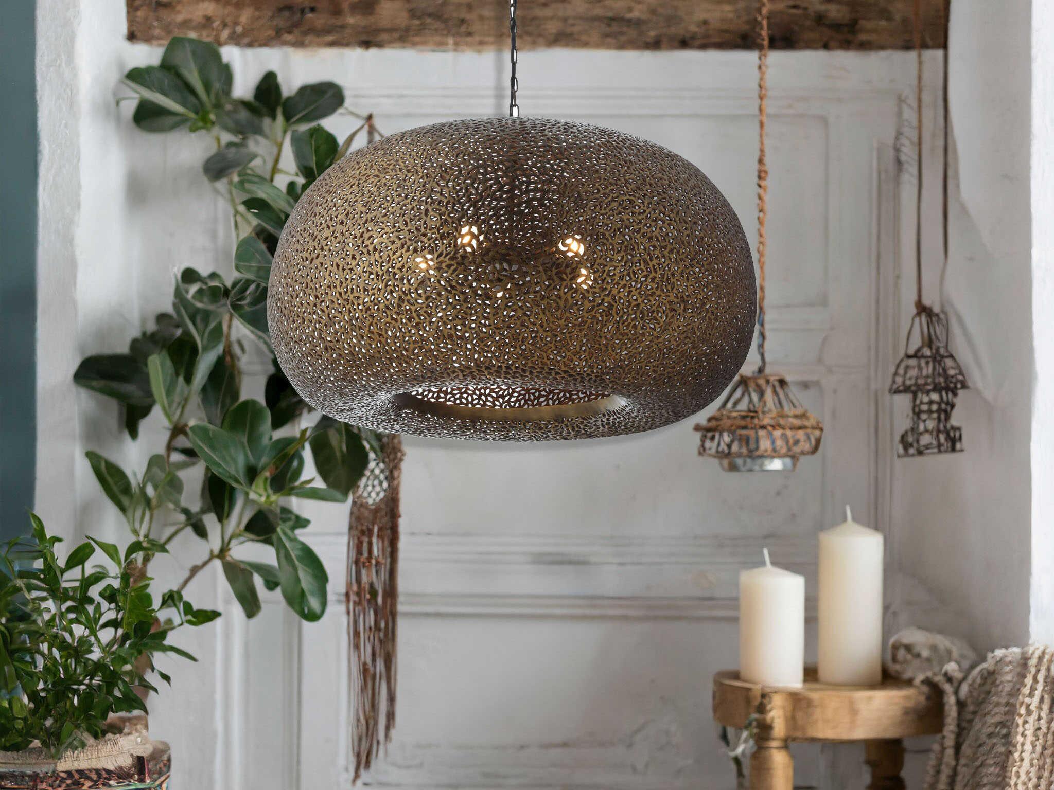 Metropolitan Moradabad 4-Light Dark Antique Brass Pendant