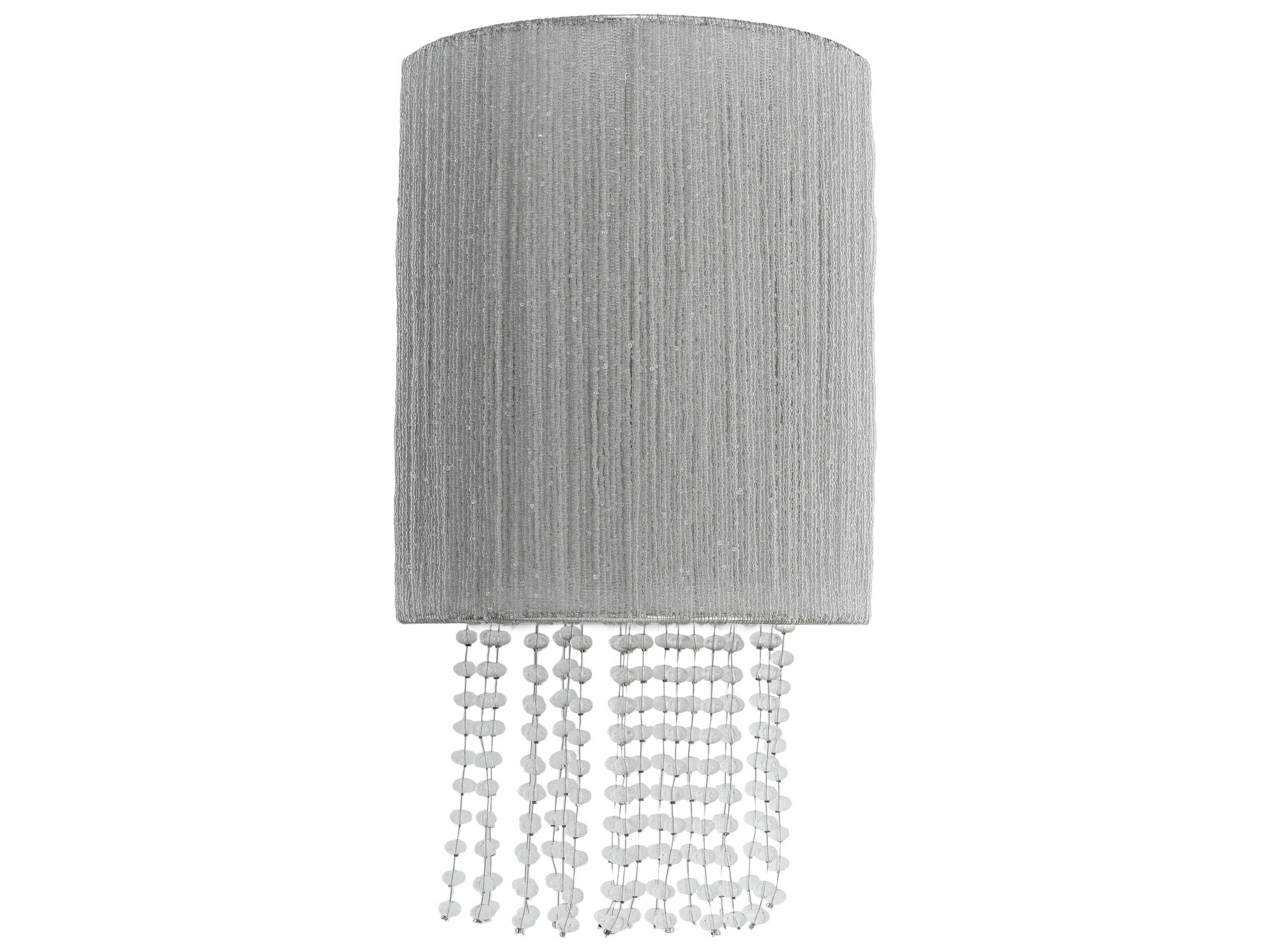Metropolitan Crystal Reign 1-Light Nickel Wall Sconce