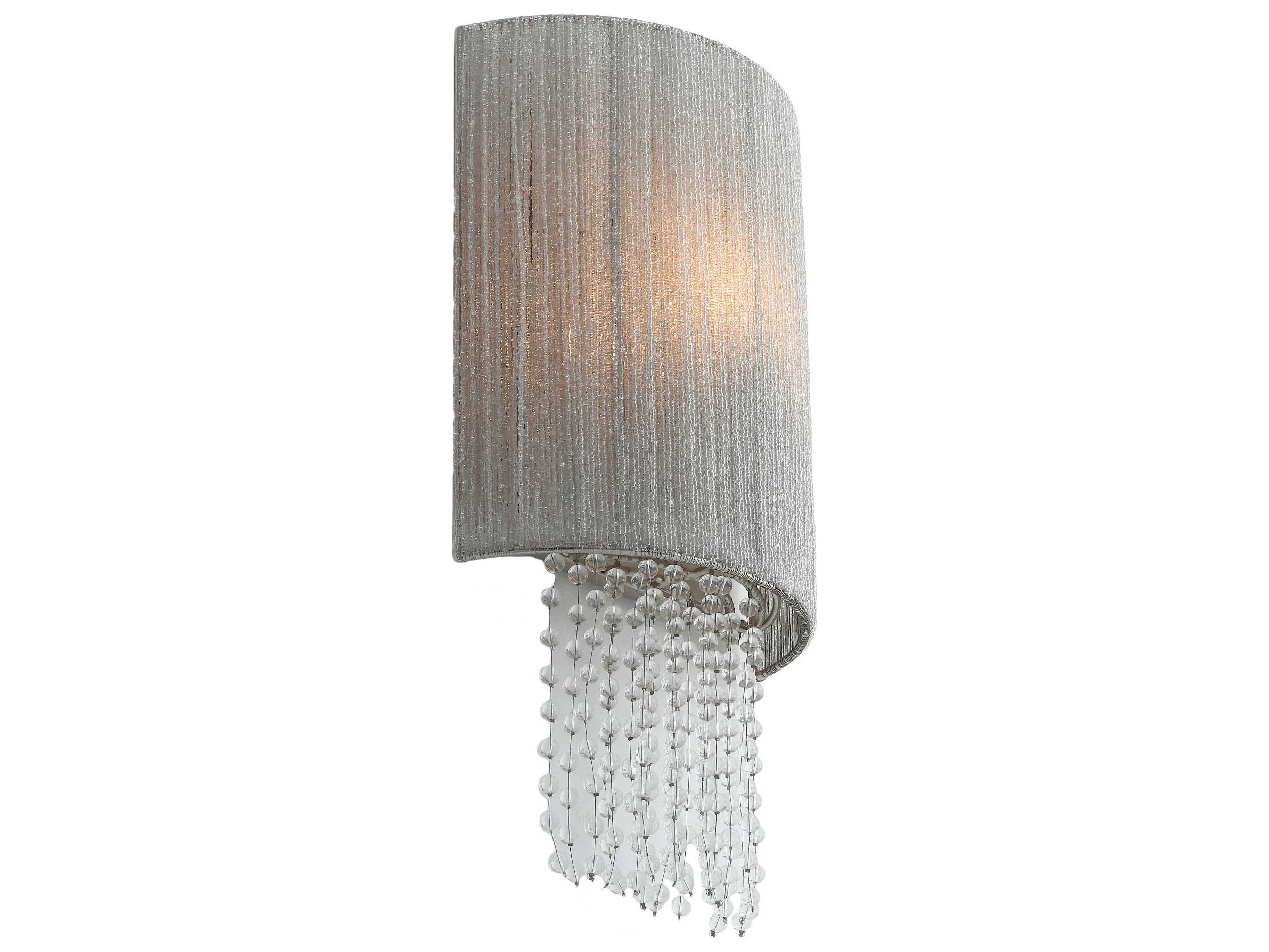 Metropolitan Crystal Reign 1-Light Nickel Wall Sconce