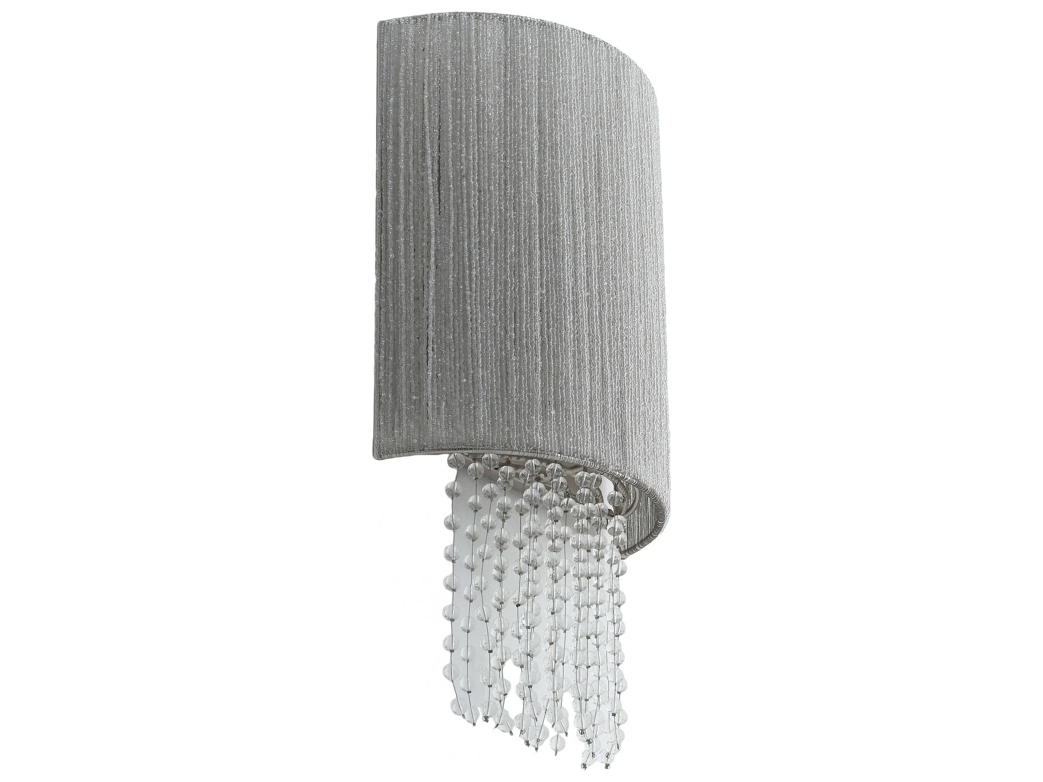 Metropolitan Crystal Reign 1-Light Nickel Wall Sconce