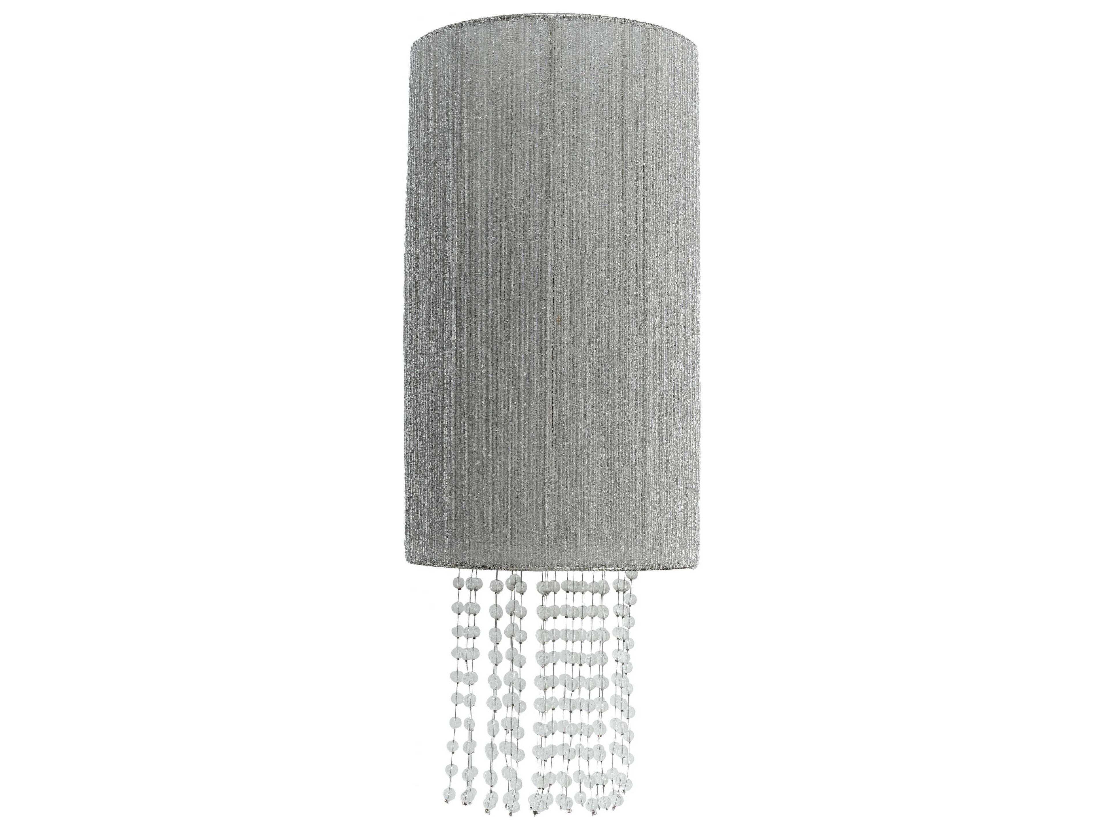 Metropolitan Crystal Reign 2-Light Nickel Wall Sconce